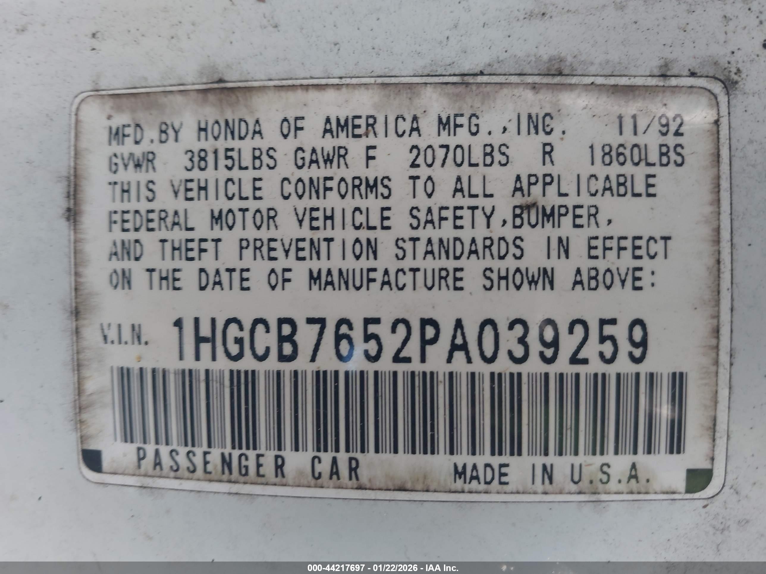 HONDA ACCORD image 9