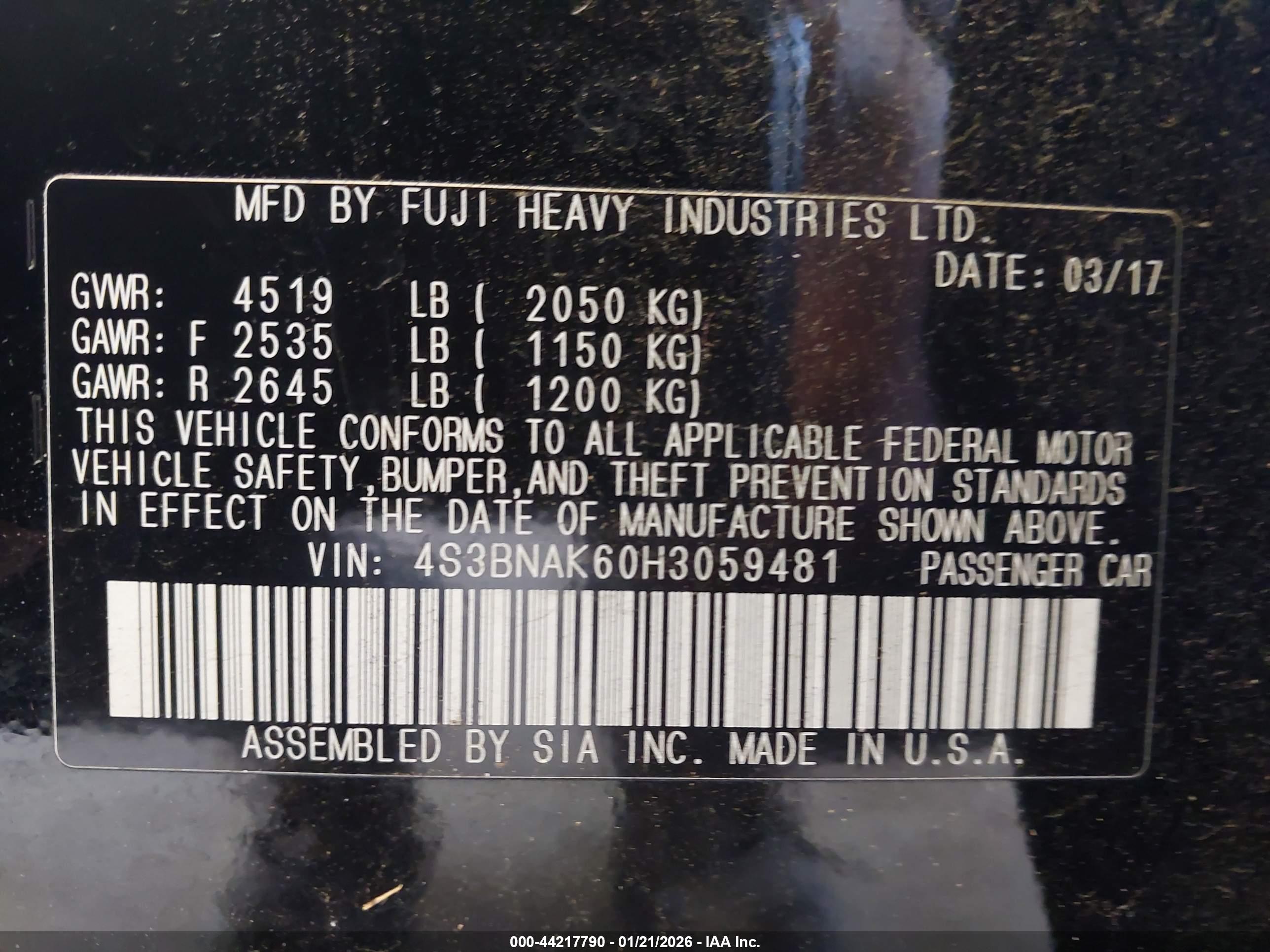 SUBARU LEGACY image 9