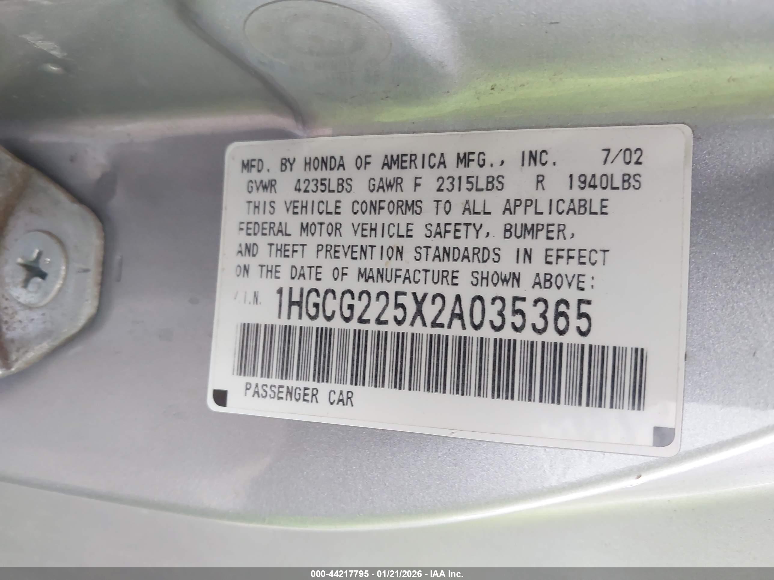 HONDA ACCORD image 9