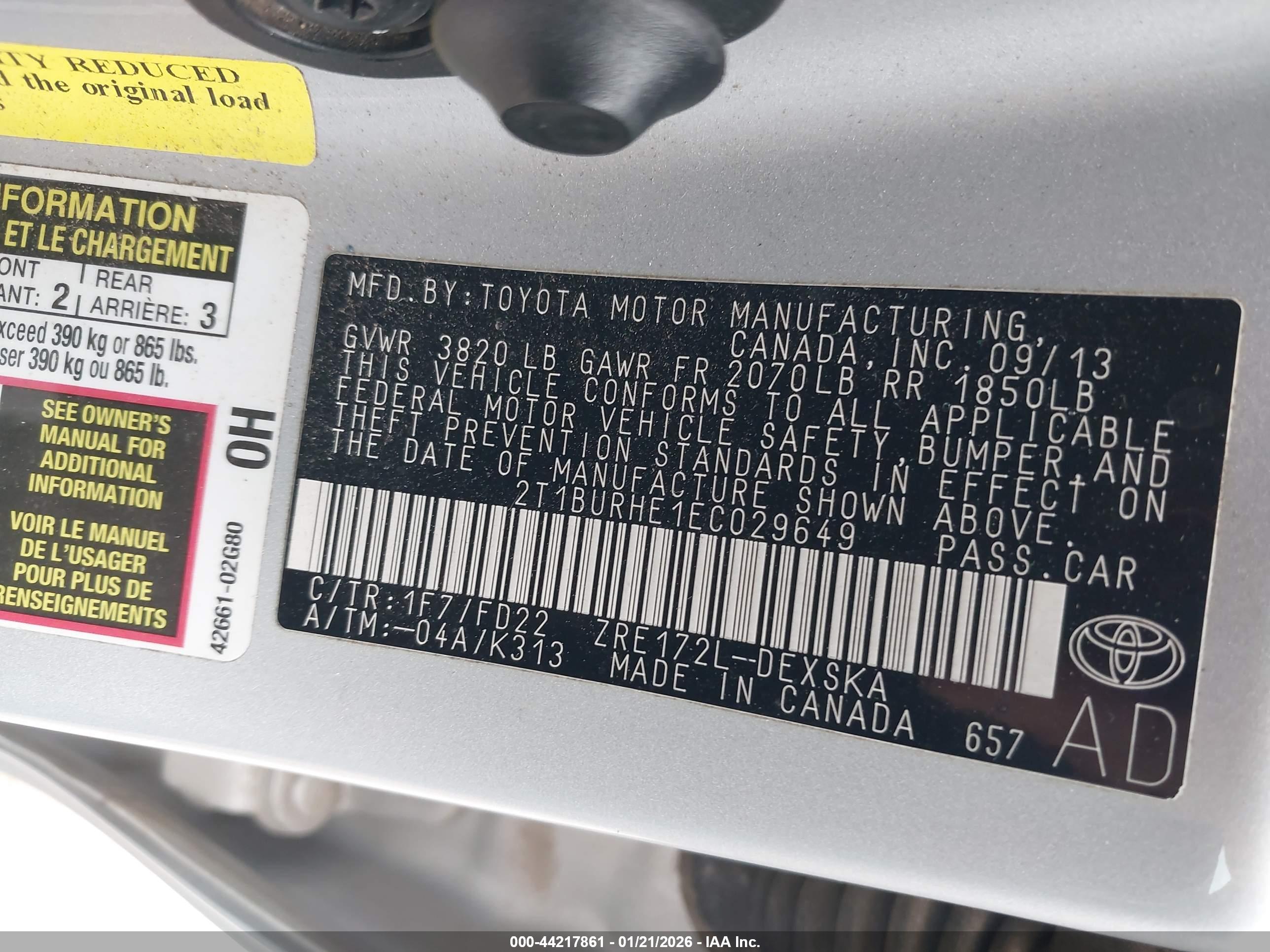 TOYOTA COROLLA image 9