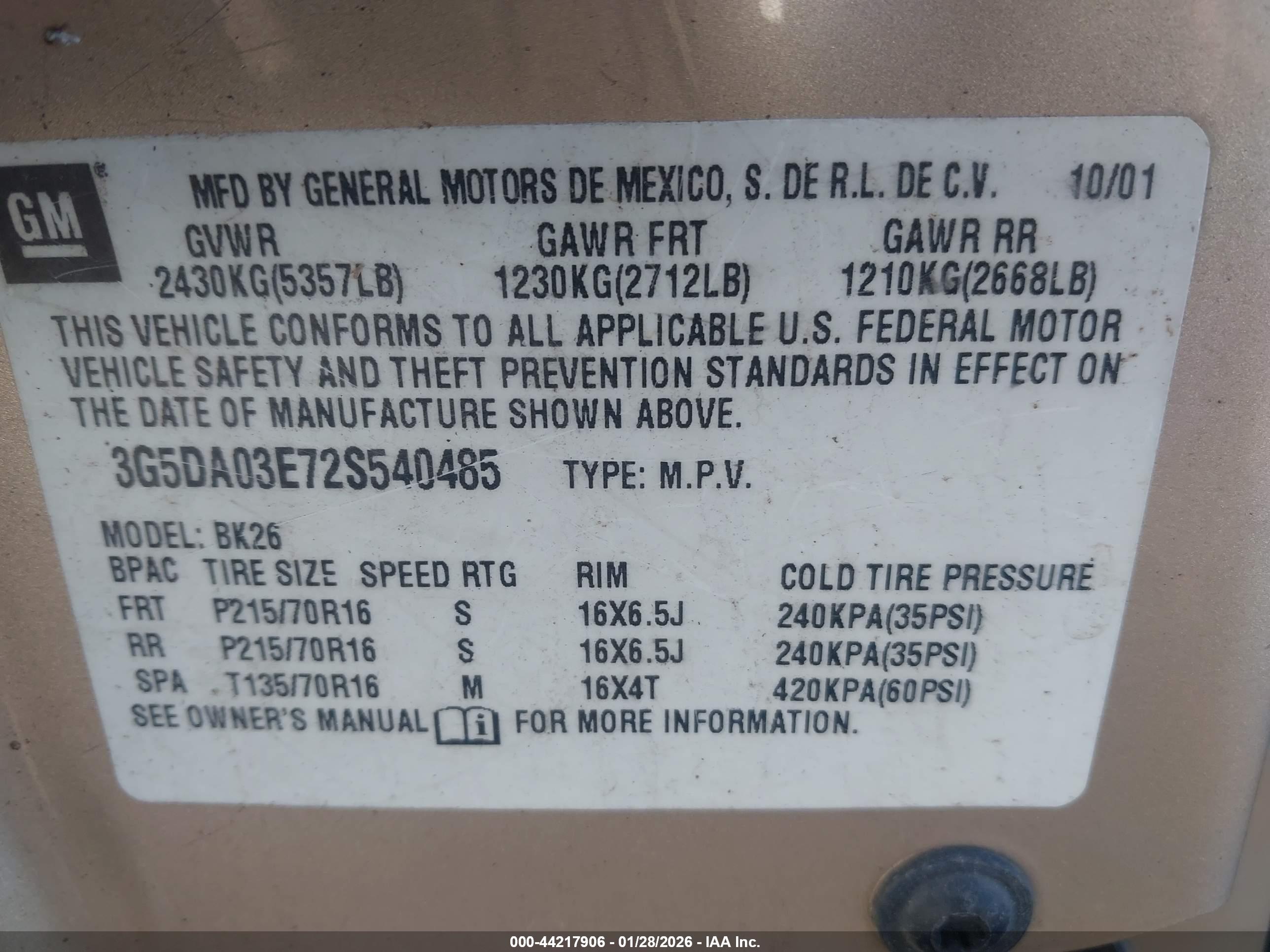 BUICK RENDEZVOUS image 9