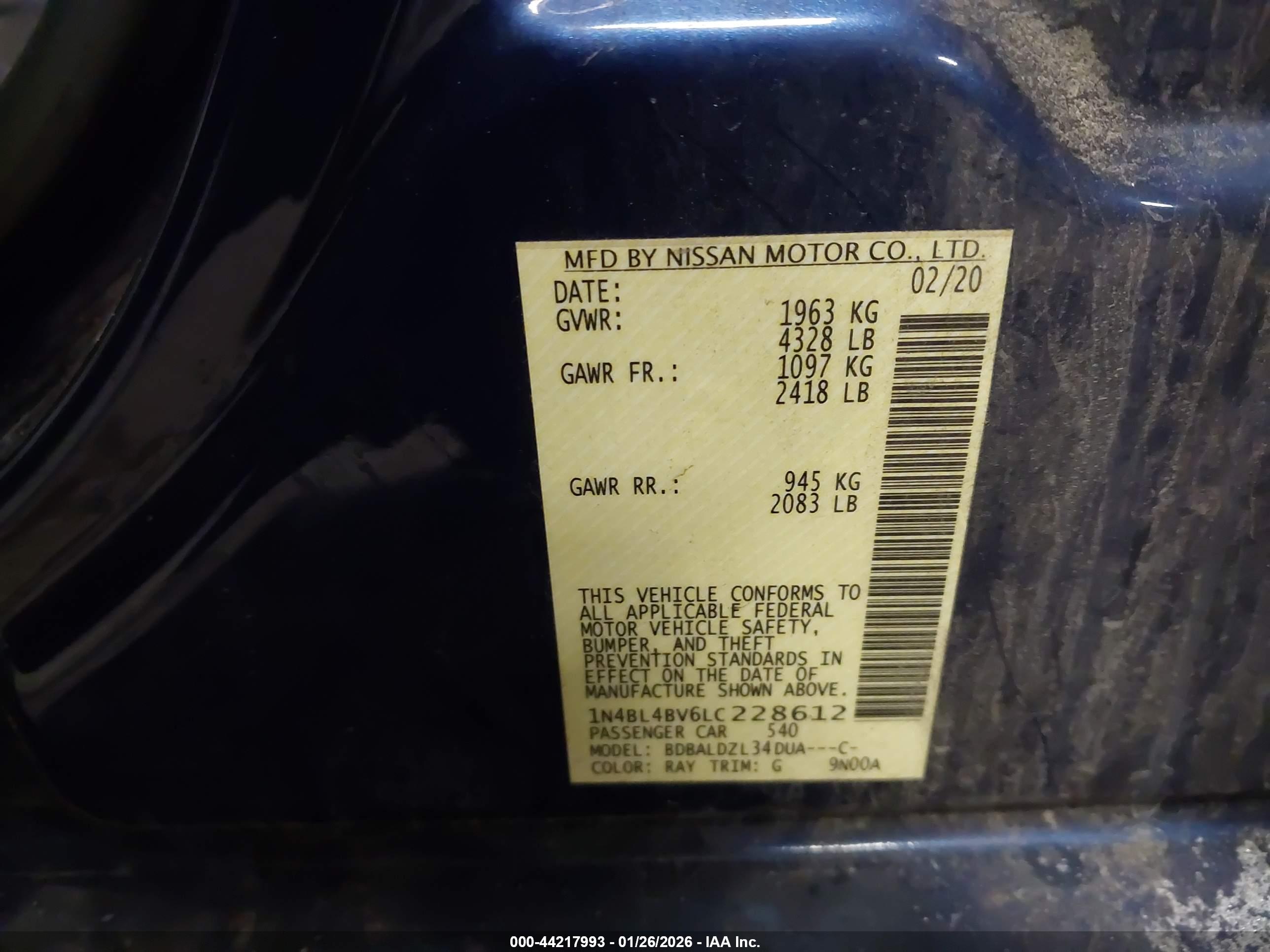 NISSAN ALTIMA image 9