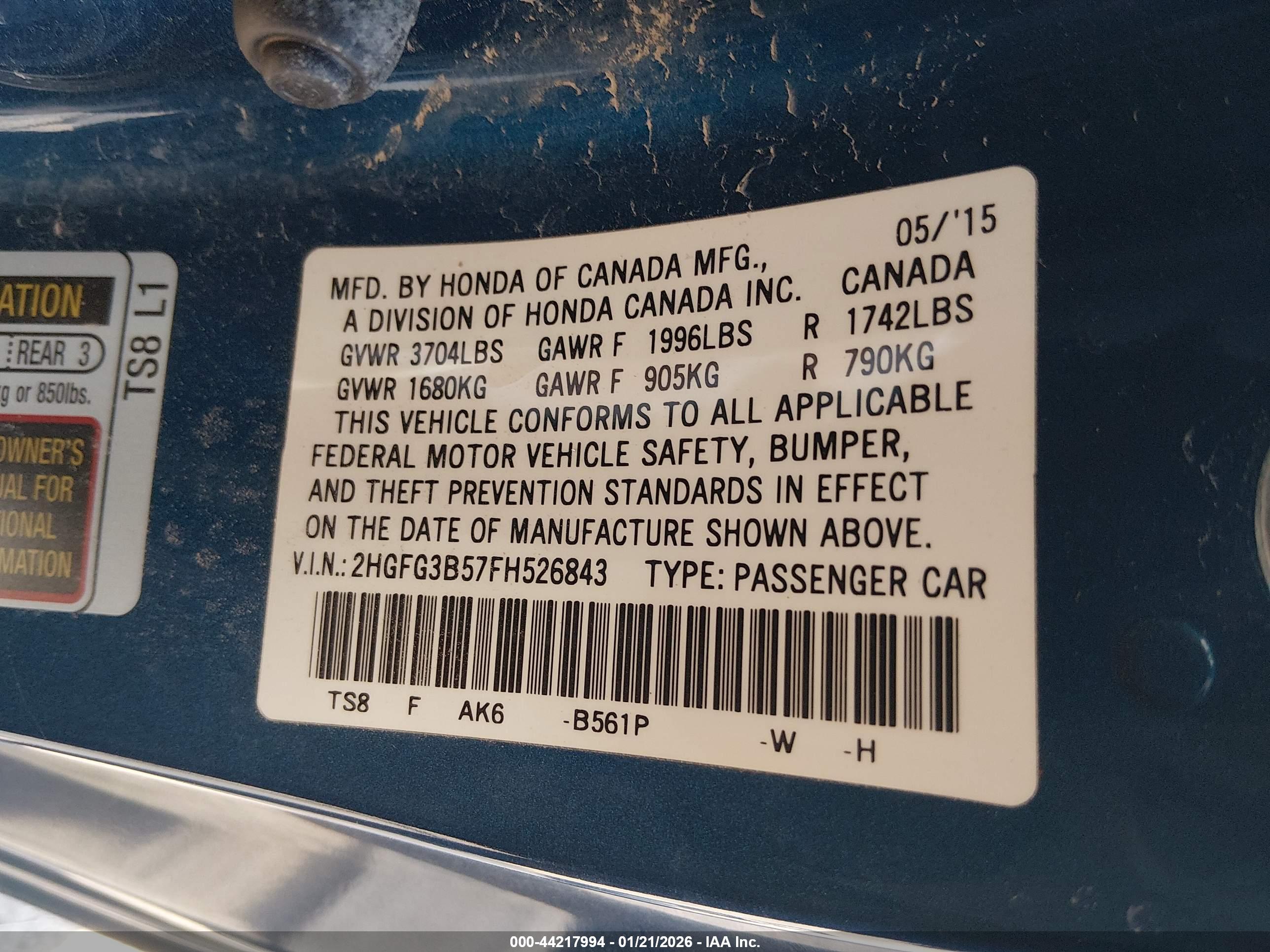 HONDA CIVIC image 9