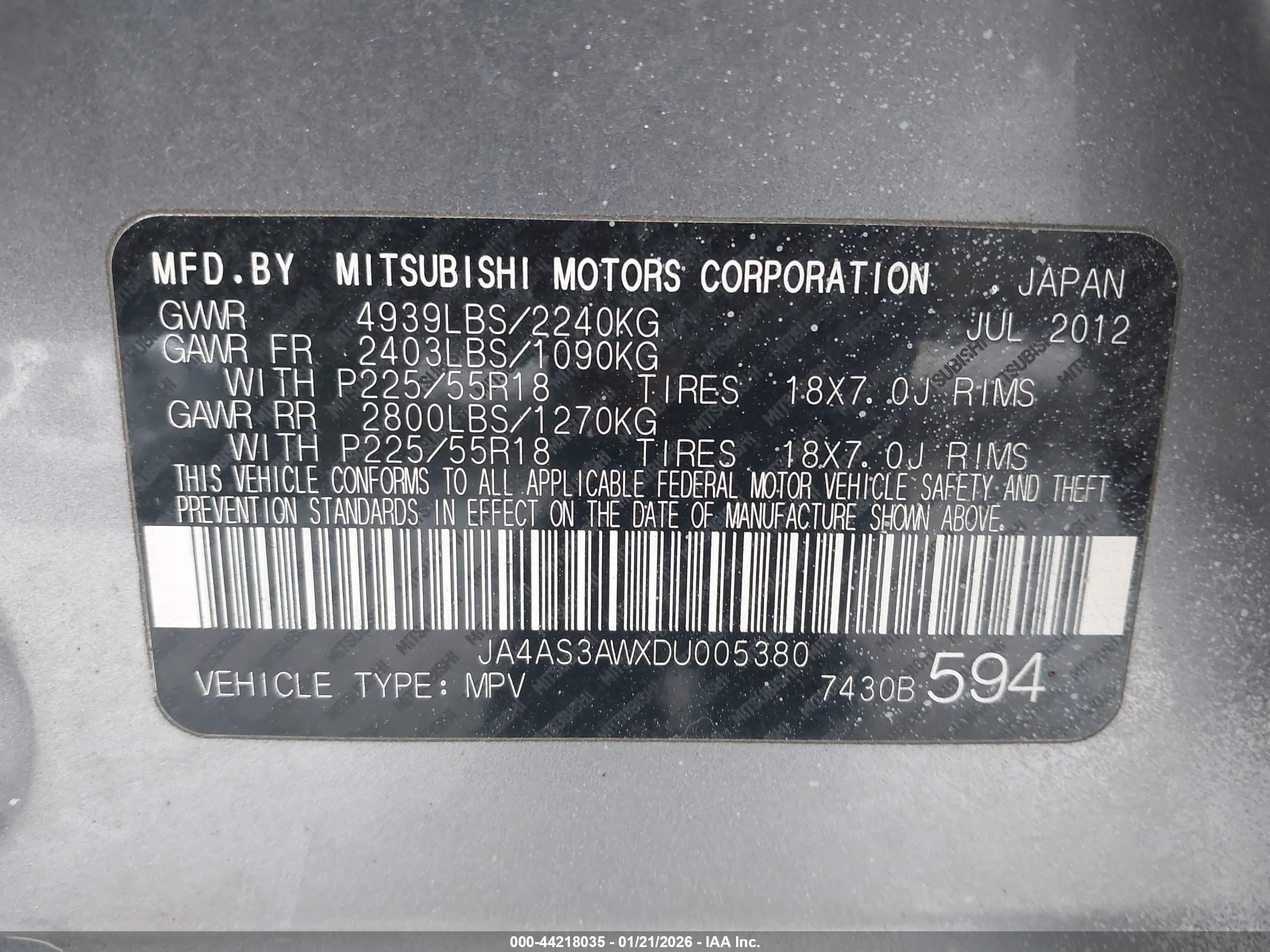 MITSUBISHI OUTLANDER image 9