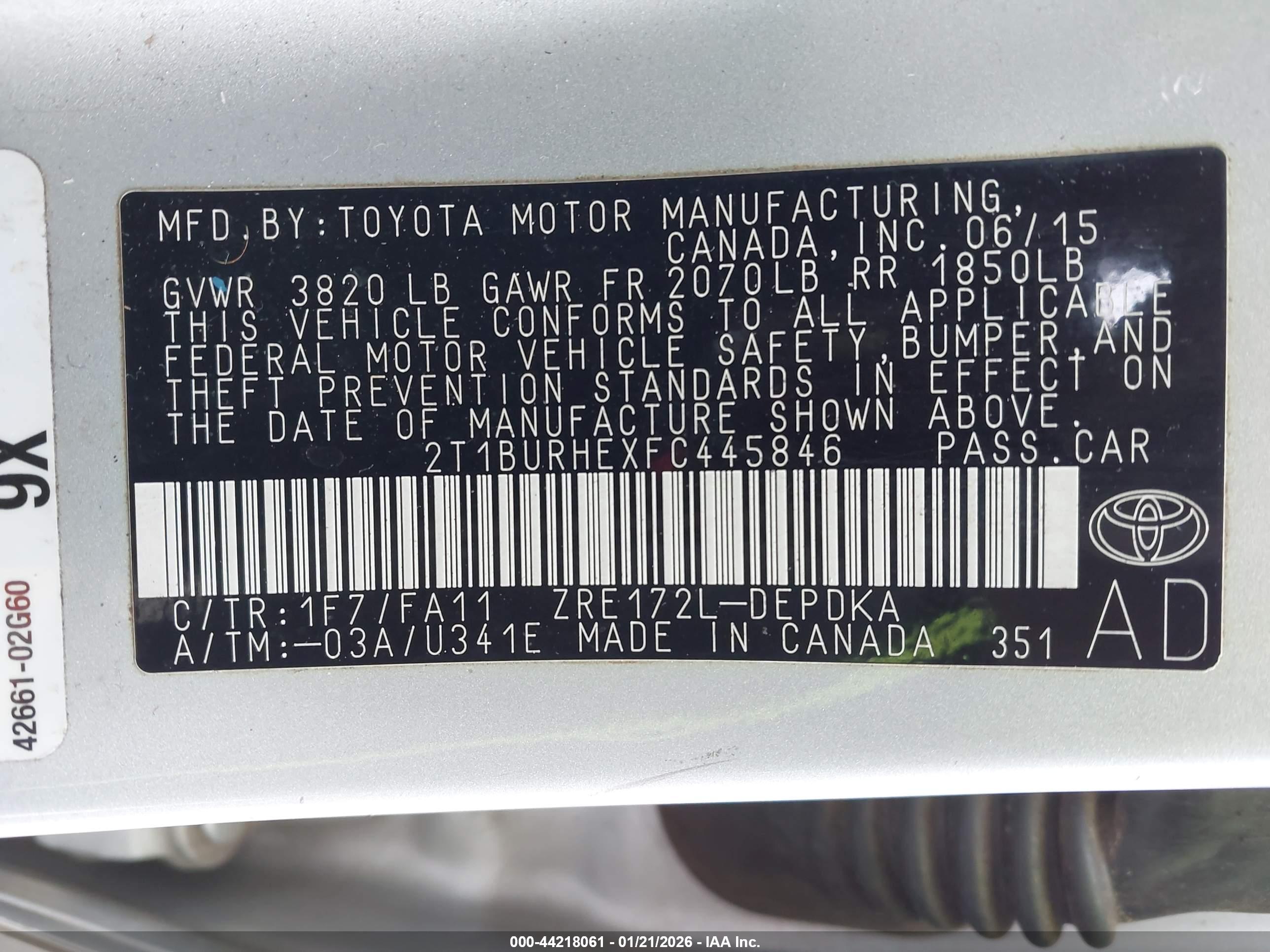 TOYOTA COROLLA image 9