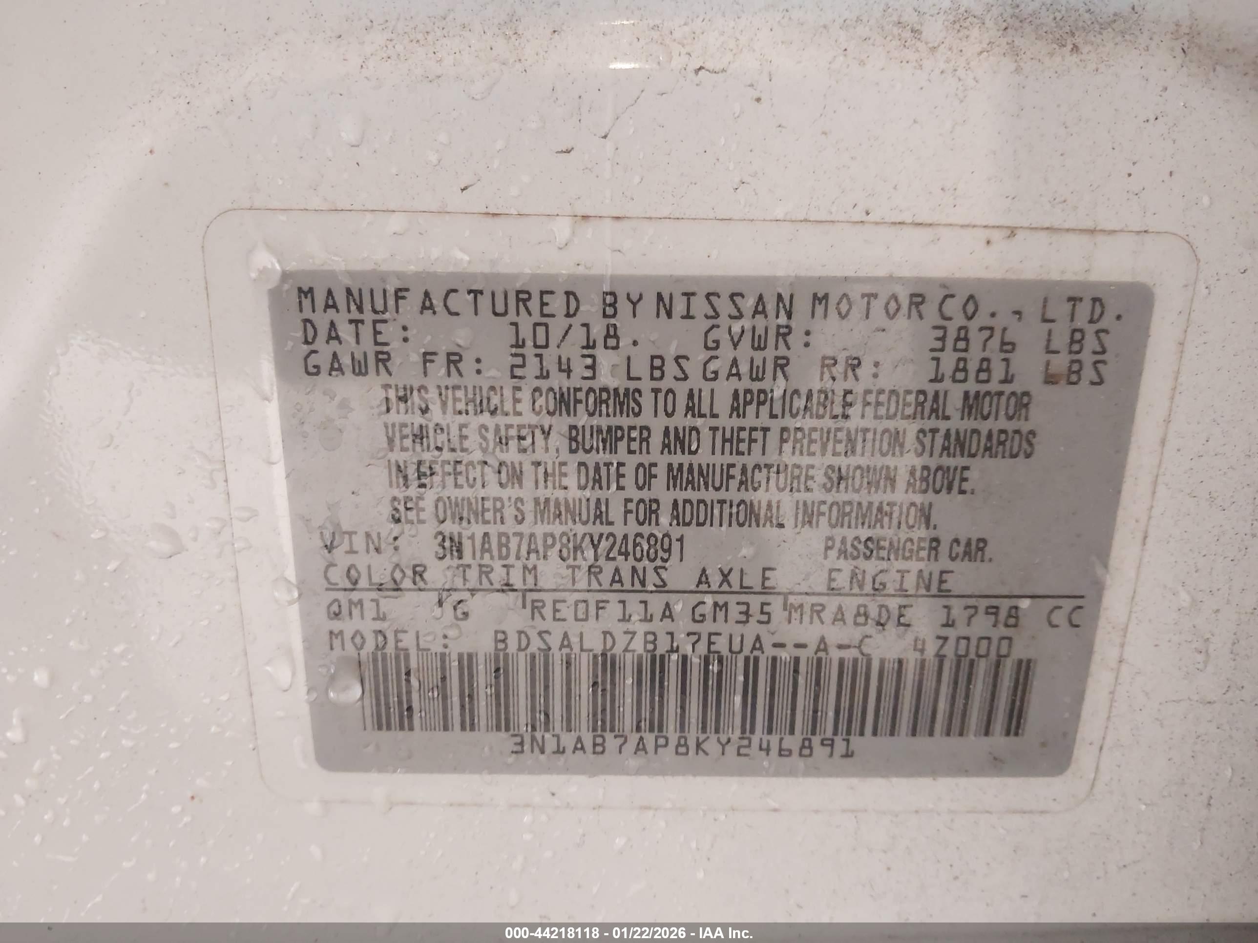 NISSAN SENTRA image 9