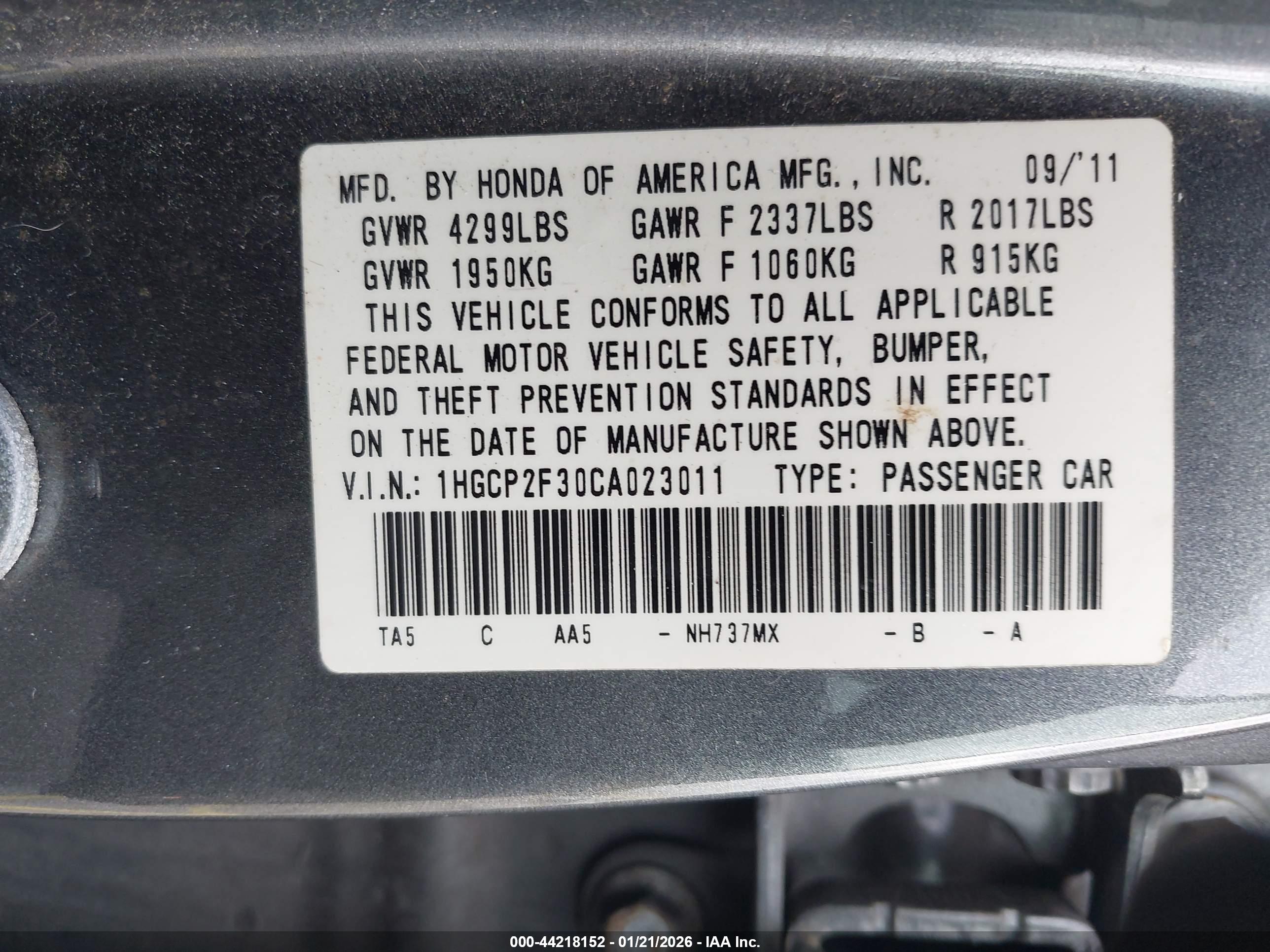 HONDA ACCORD image 9