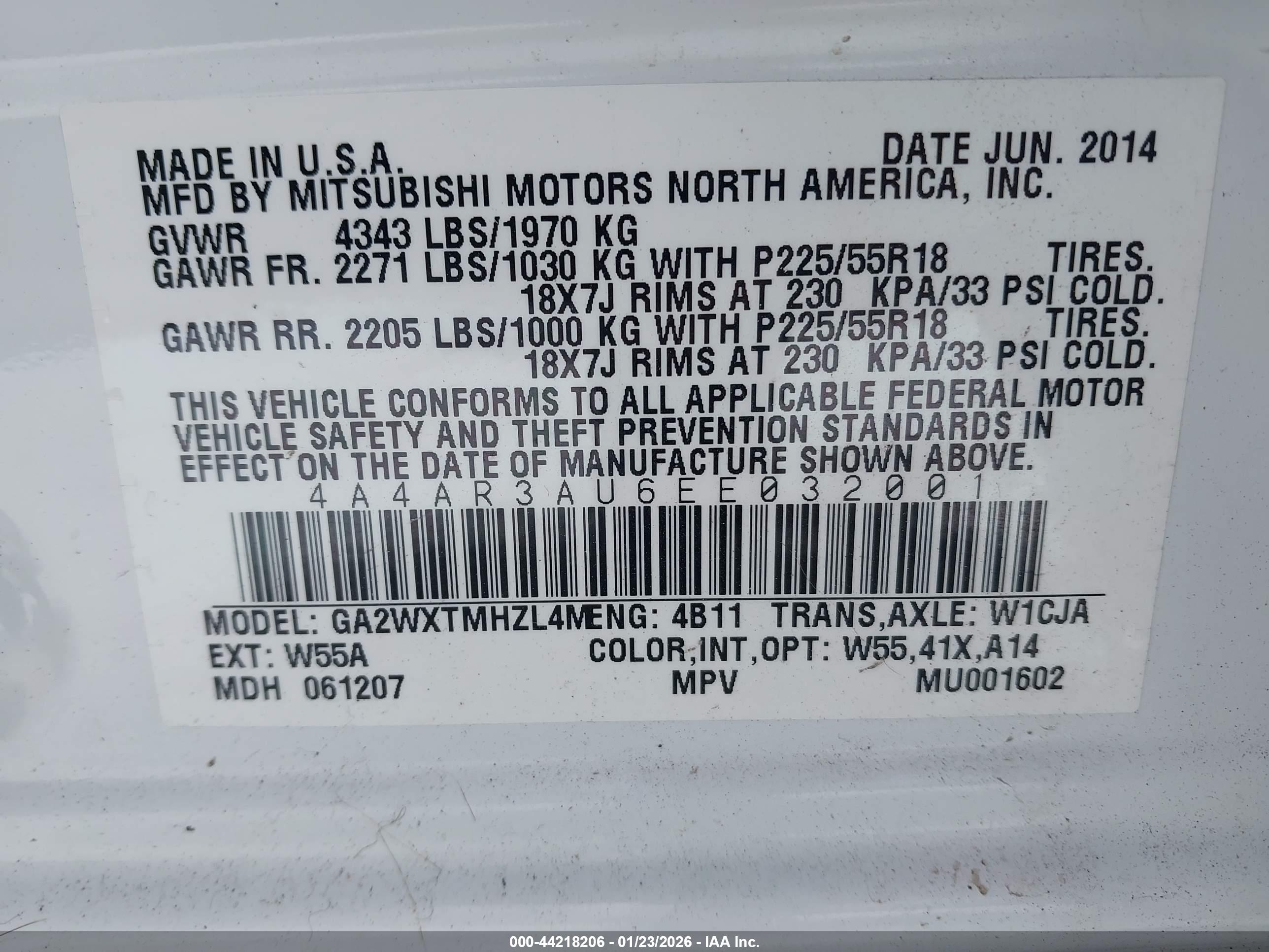 MITSUBISHI OUTLANDER image 9