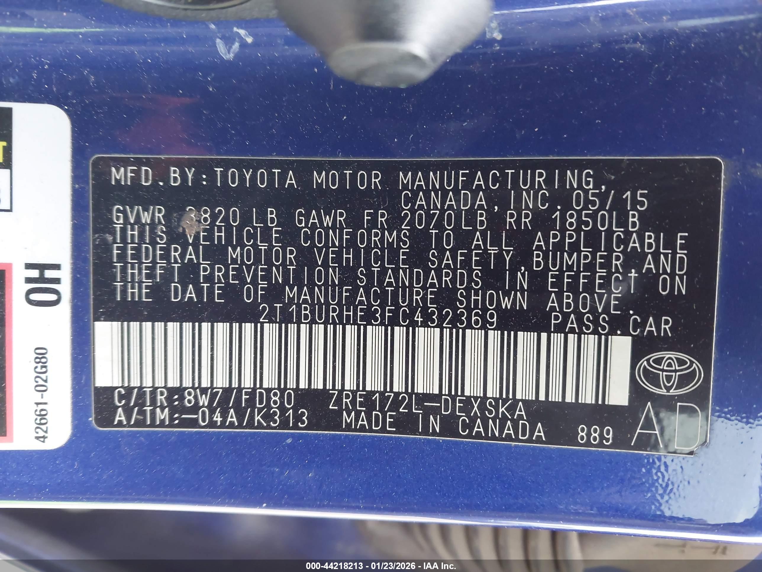 TOYOTA COROLLA image 9