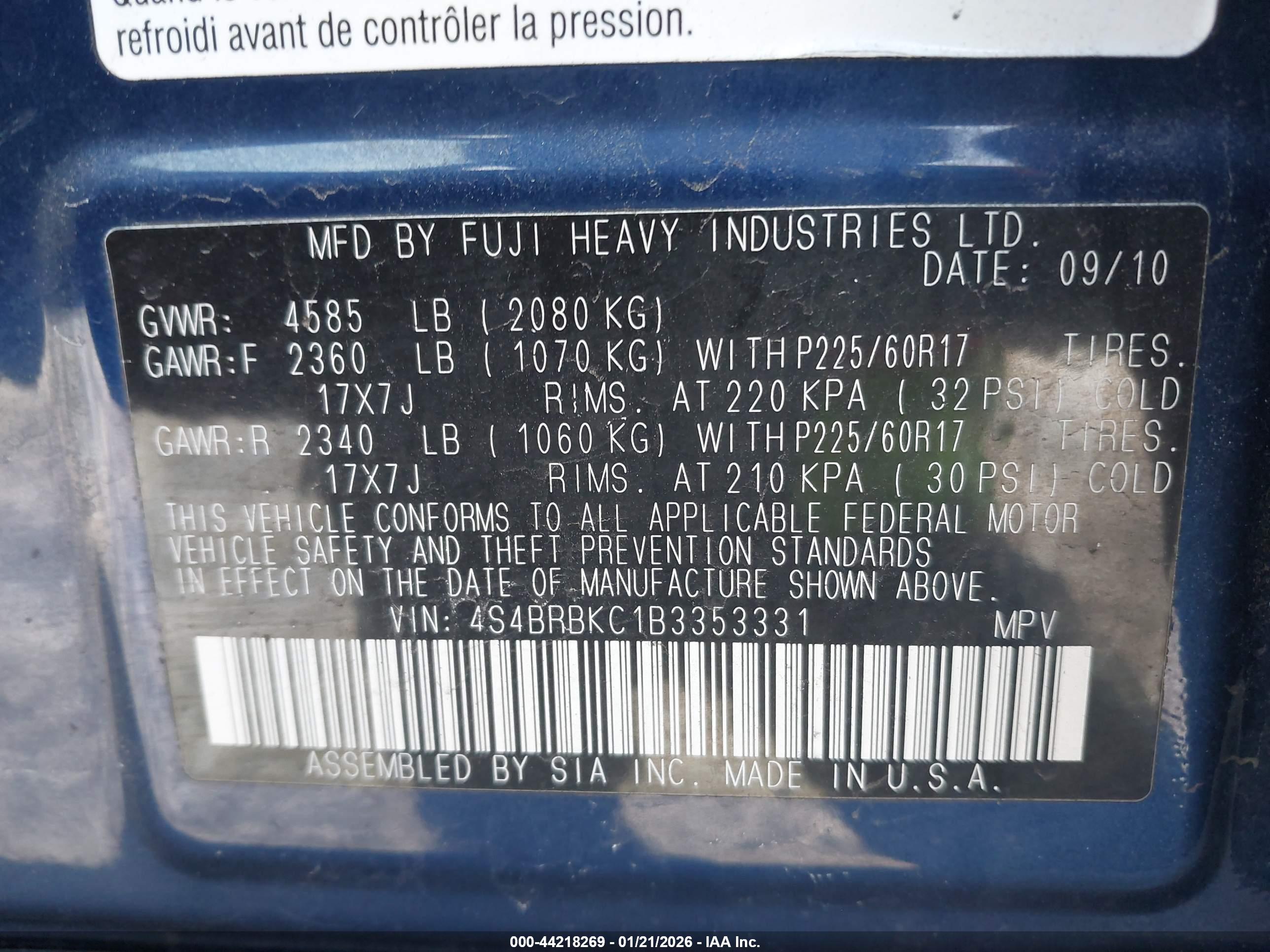 SUBARU OUTBACK image 9