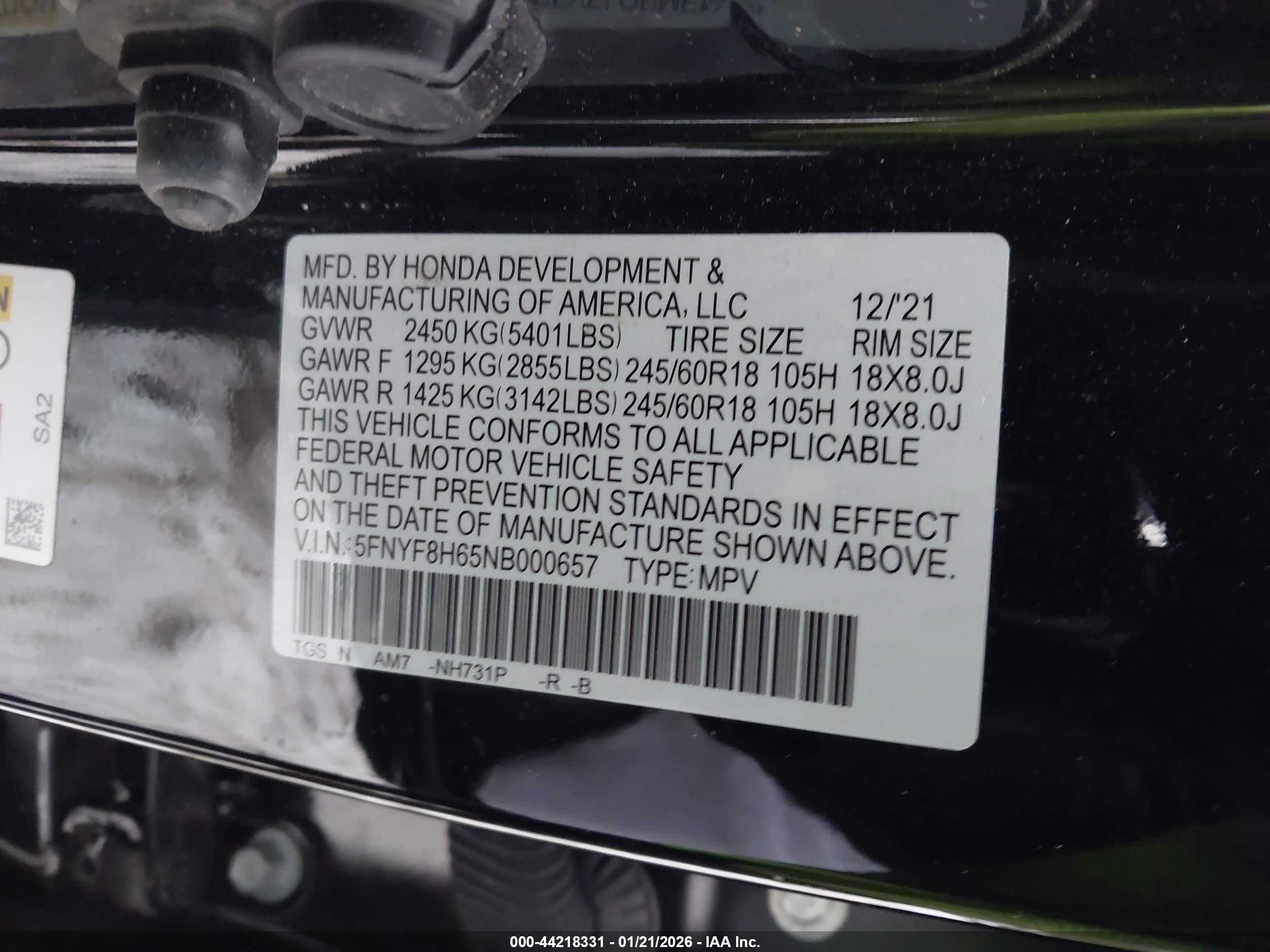 HONDA PASSPORT image 9