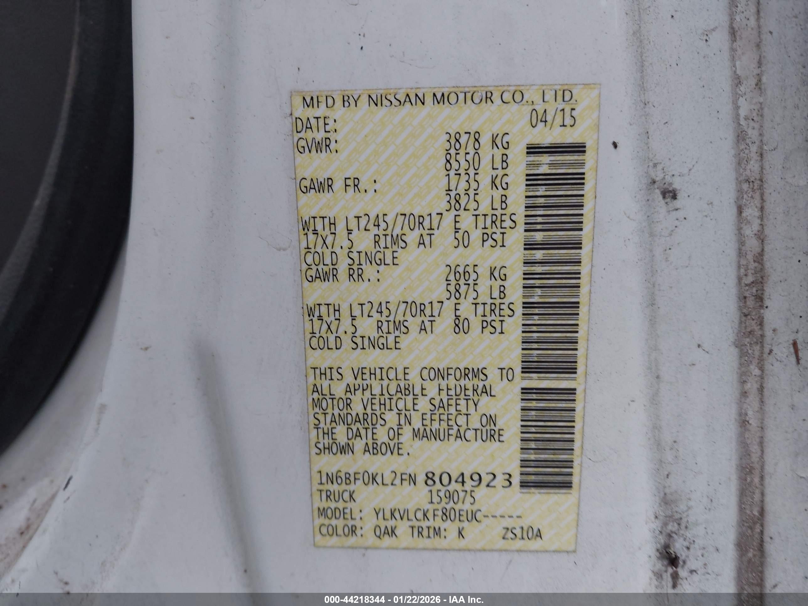 NISSAN NV image 9