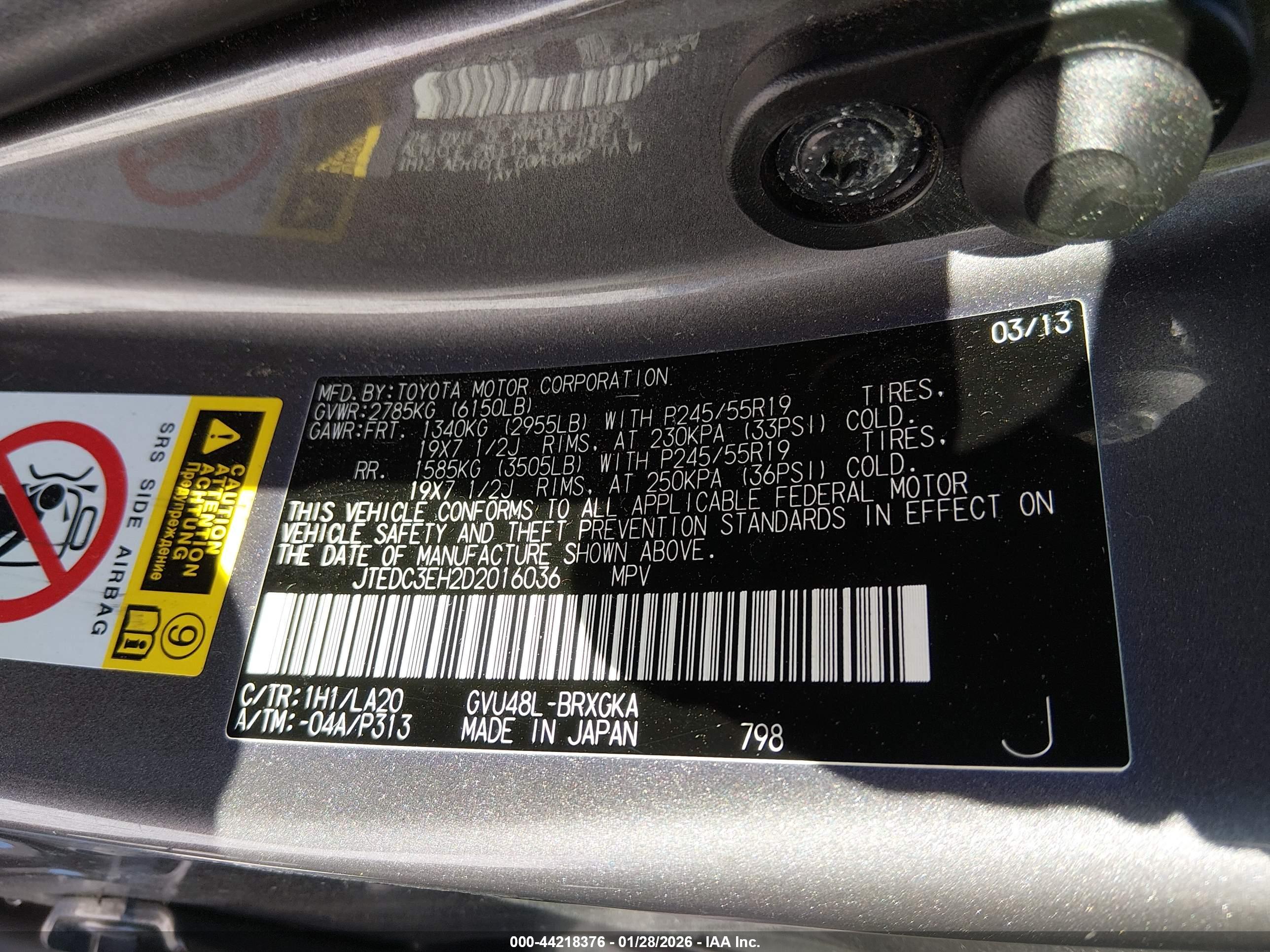 TOYOTA HIGHLANDER image 9