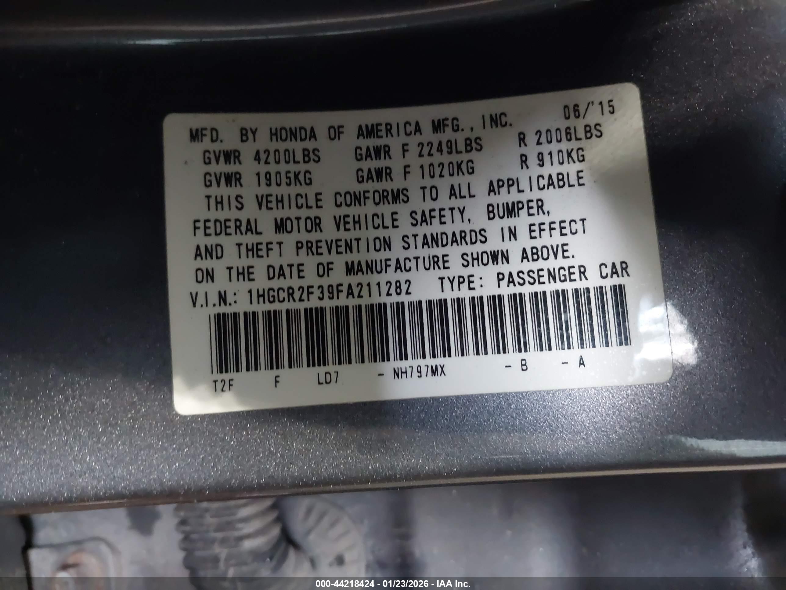 HONDA ACCORD image 9