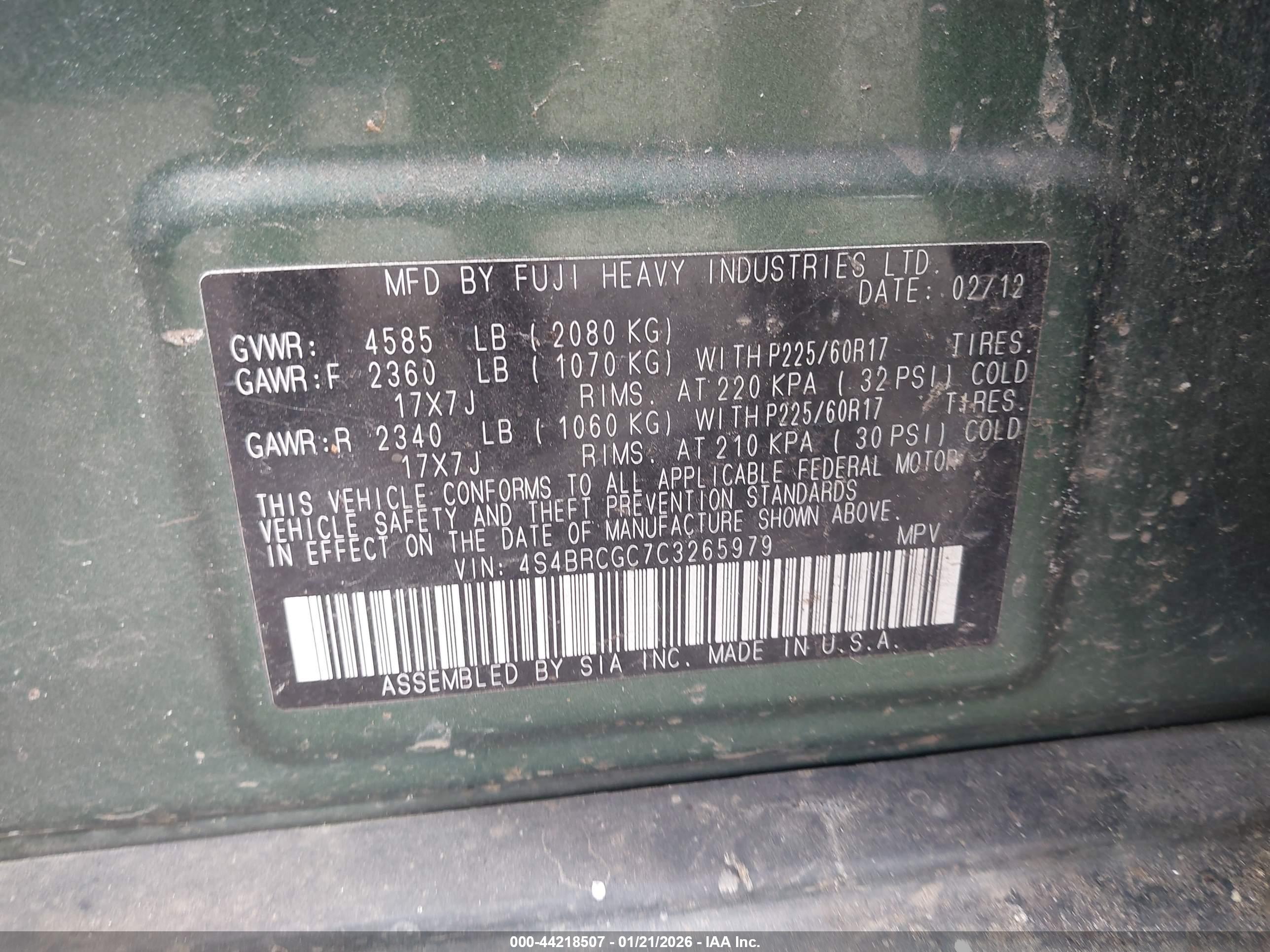 SUBARU OUTBACK image 9
