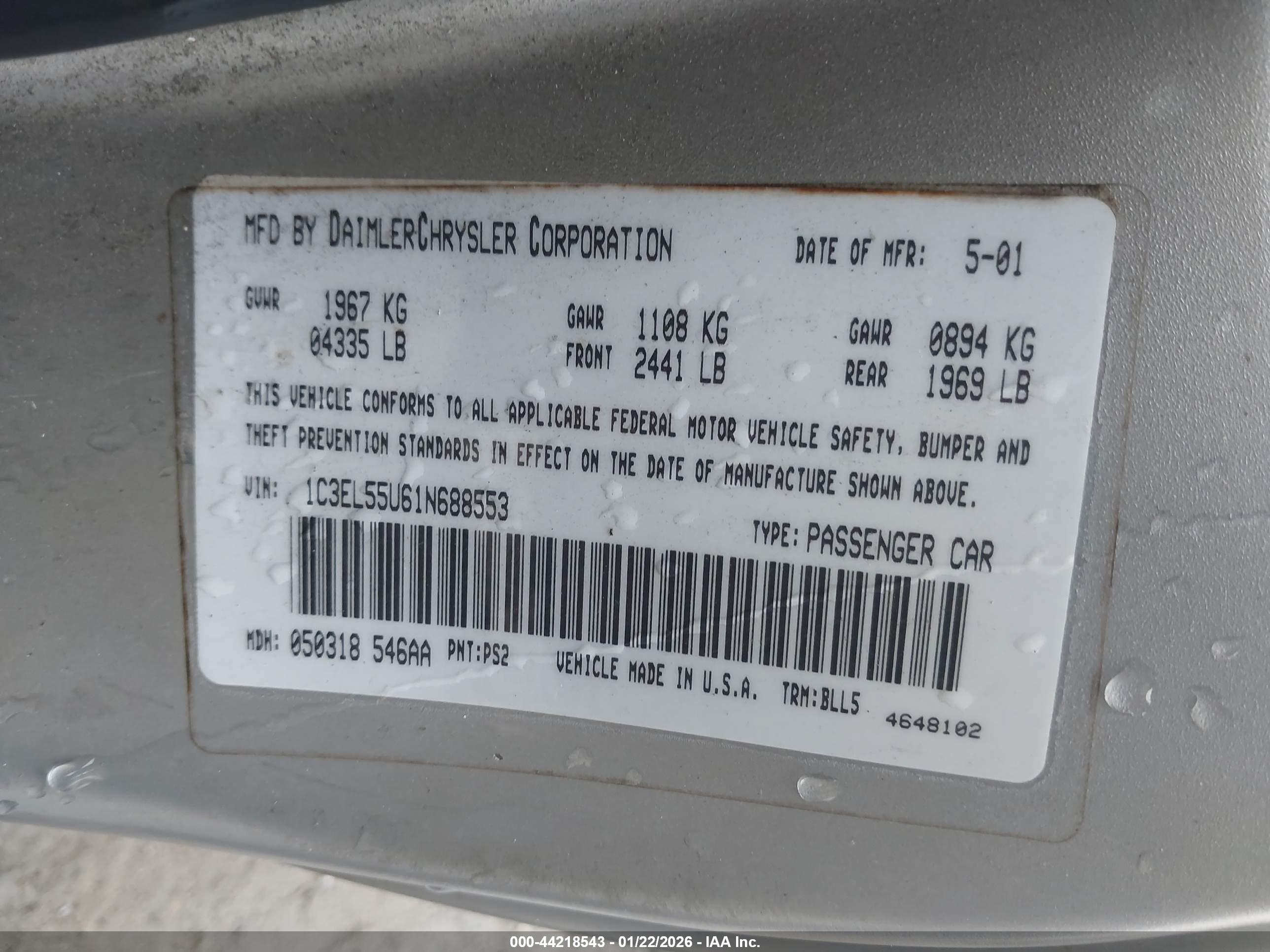 CHRYSLER SEBRING image 9