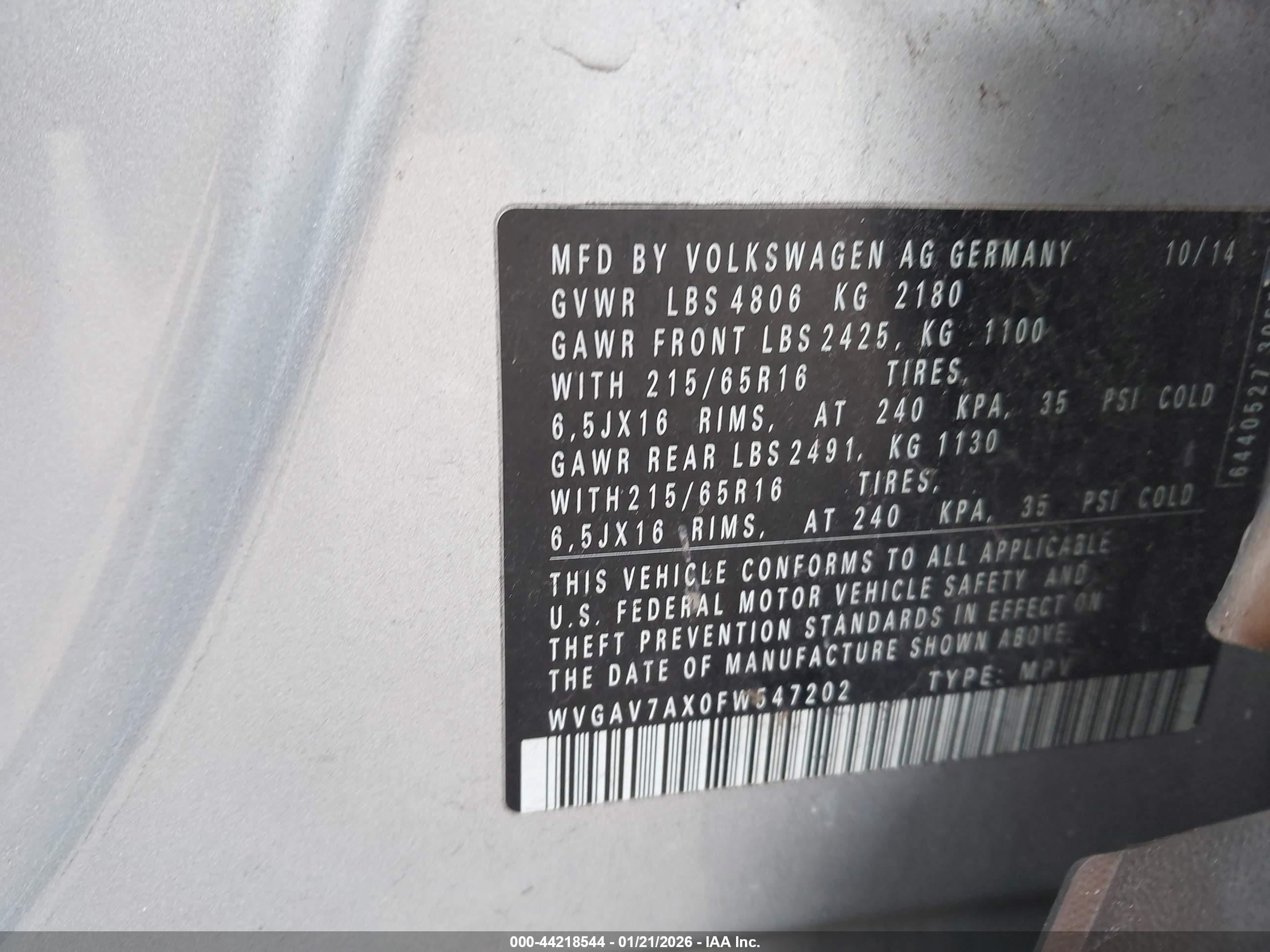 VOLKSWAGEN TIGUAN image 9
