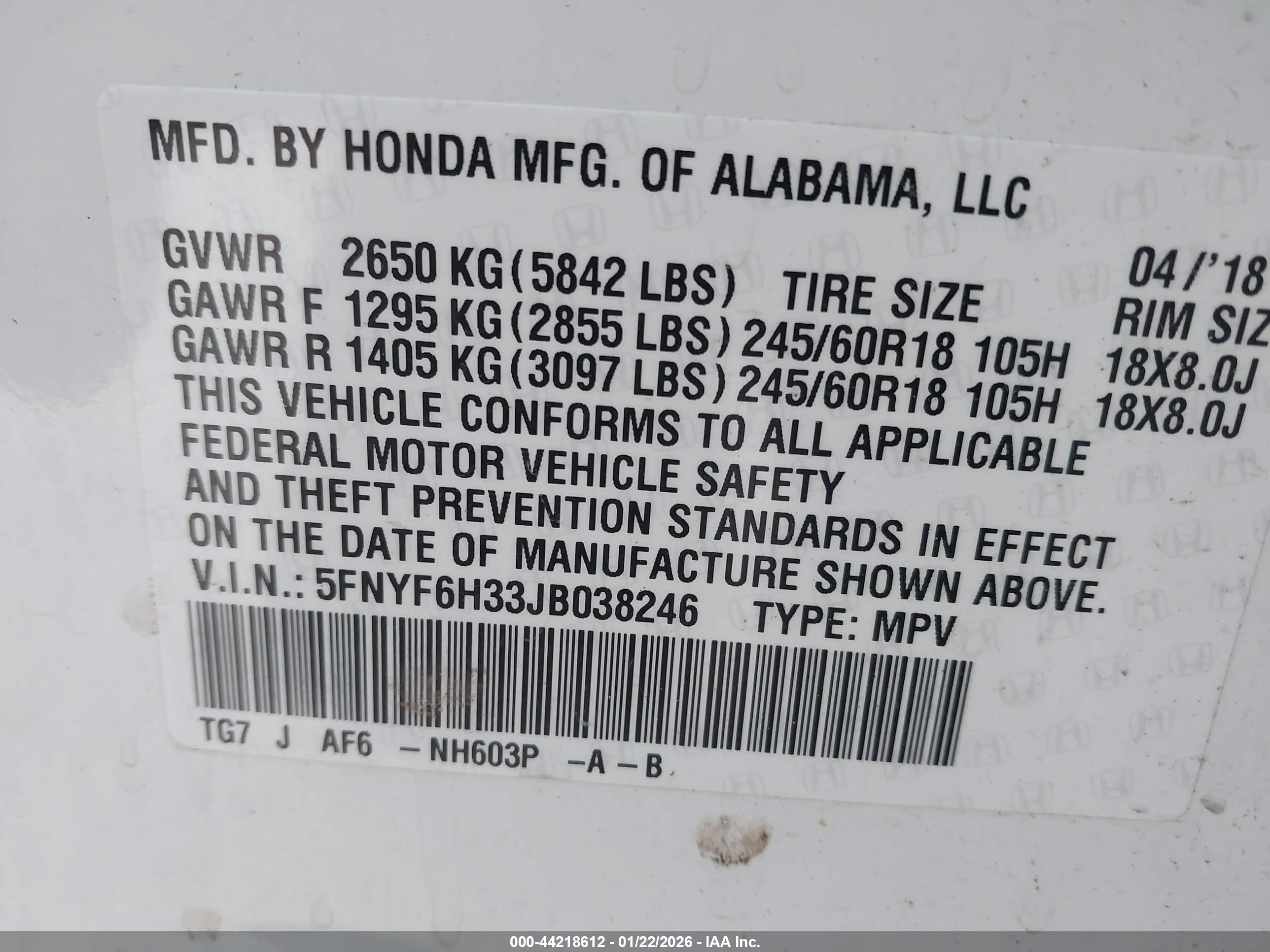 HONDA PILOT image 9