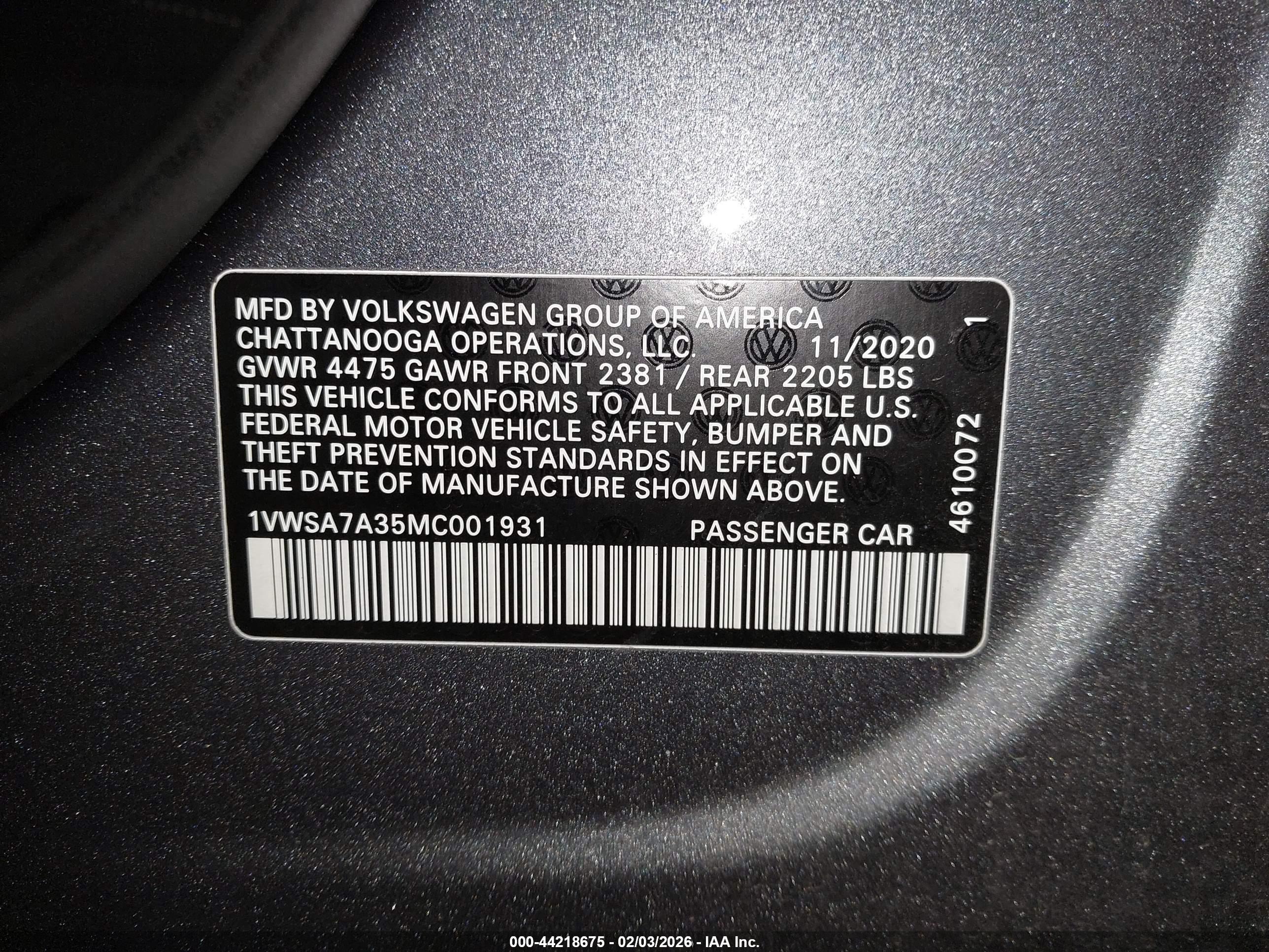 VOLKSWAGEN PASSAT image 9