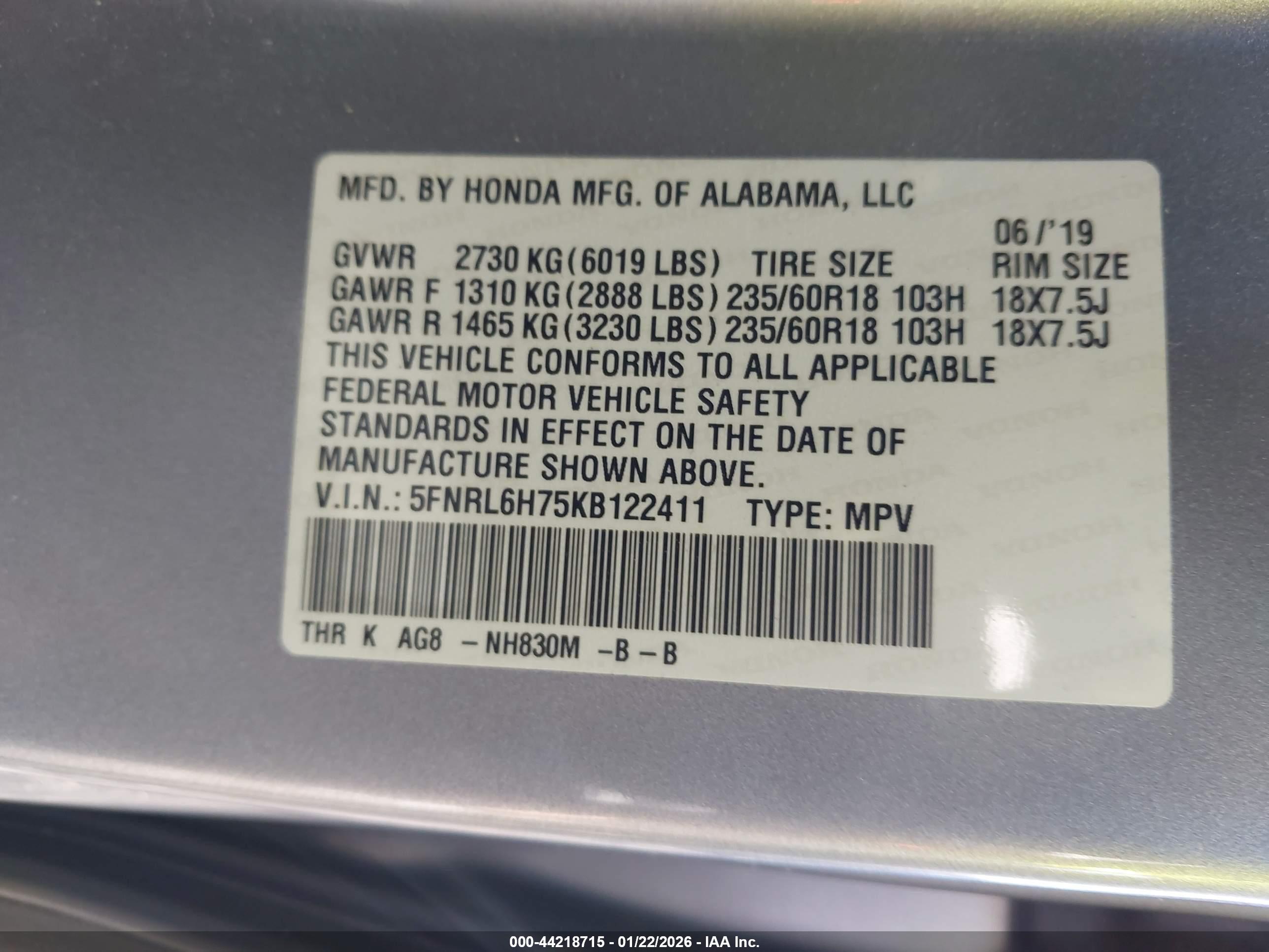 HONDA ODYSSEY image 9