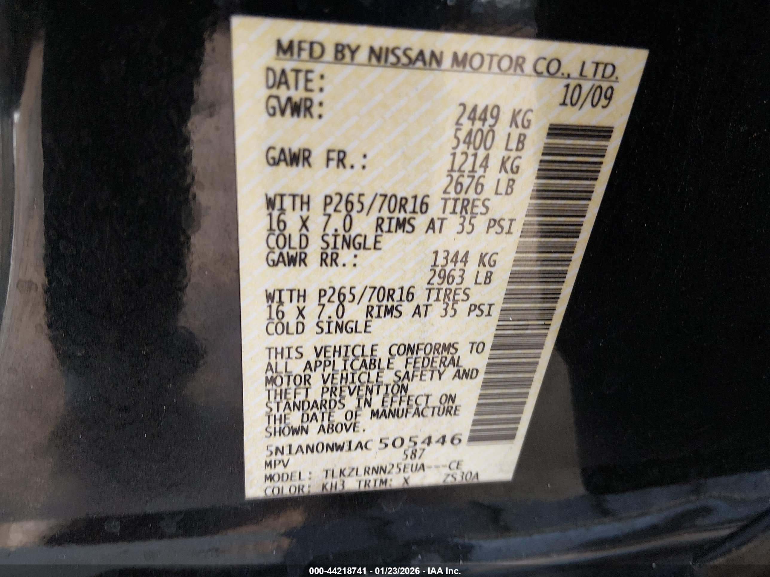NISSAN XTERRA image 9