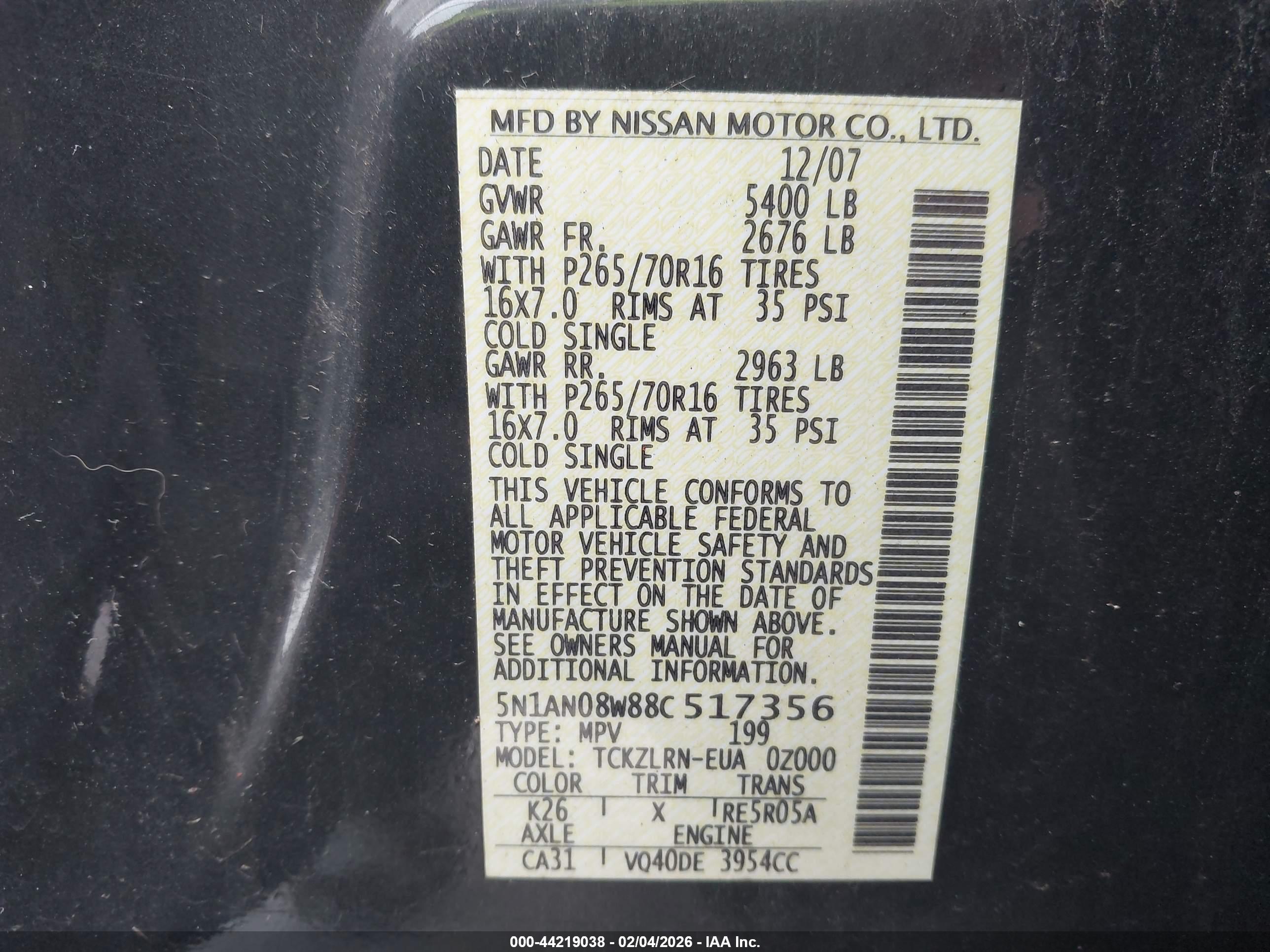NISSAN XTERRA image 9