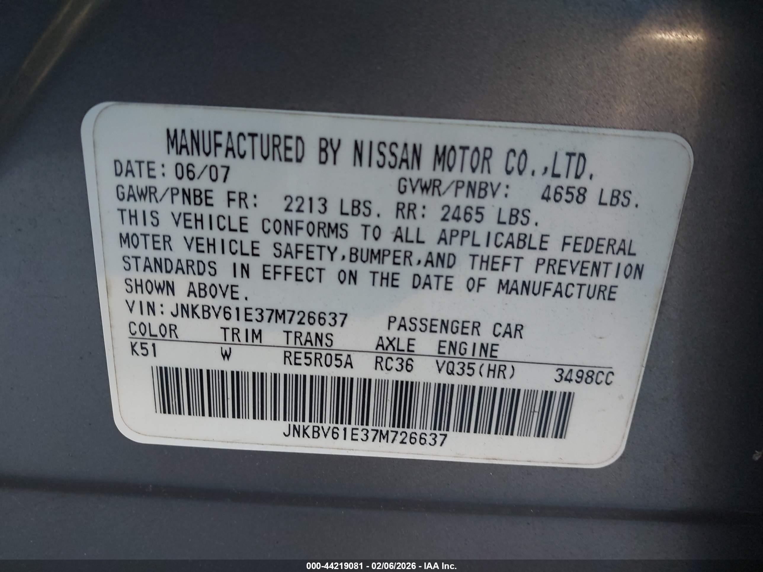 INFINITI G35 image 9