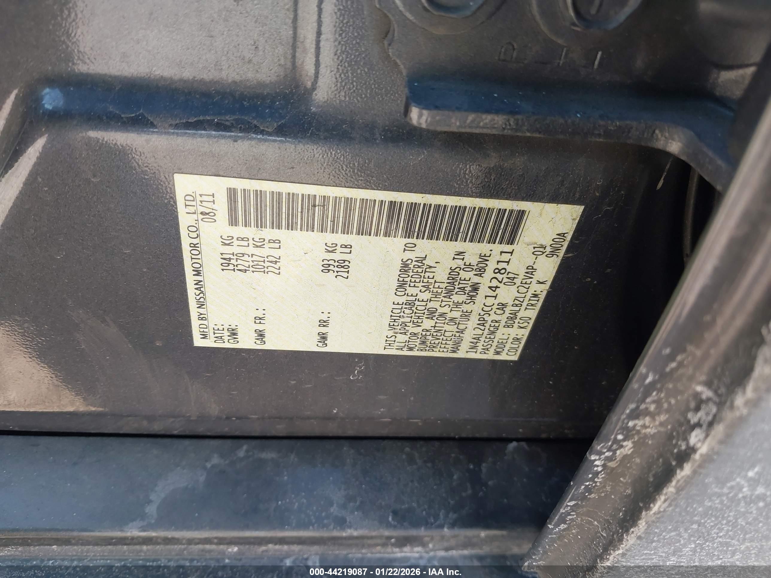 NISSAN ALTIMA image 9
