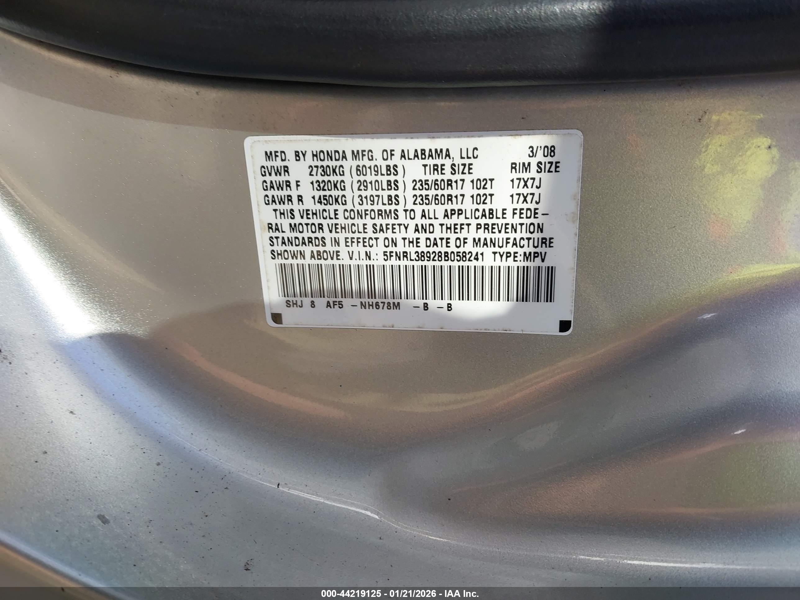 HONDA ODYSSEY image 9