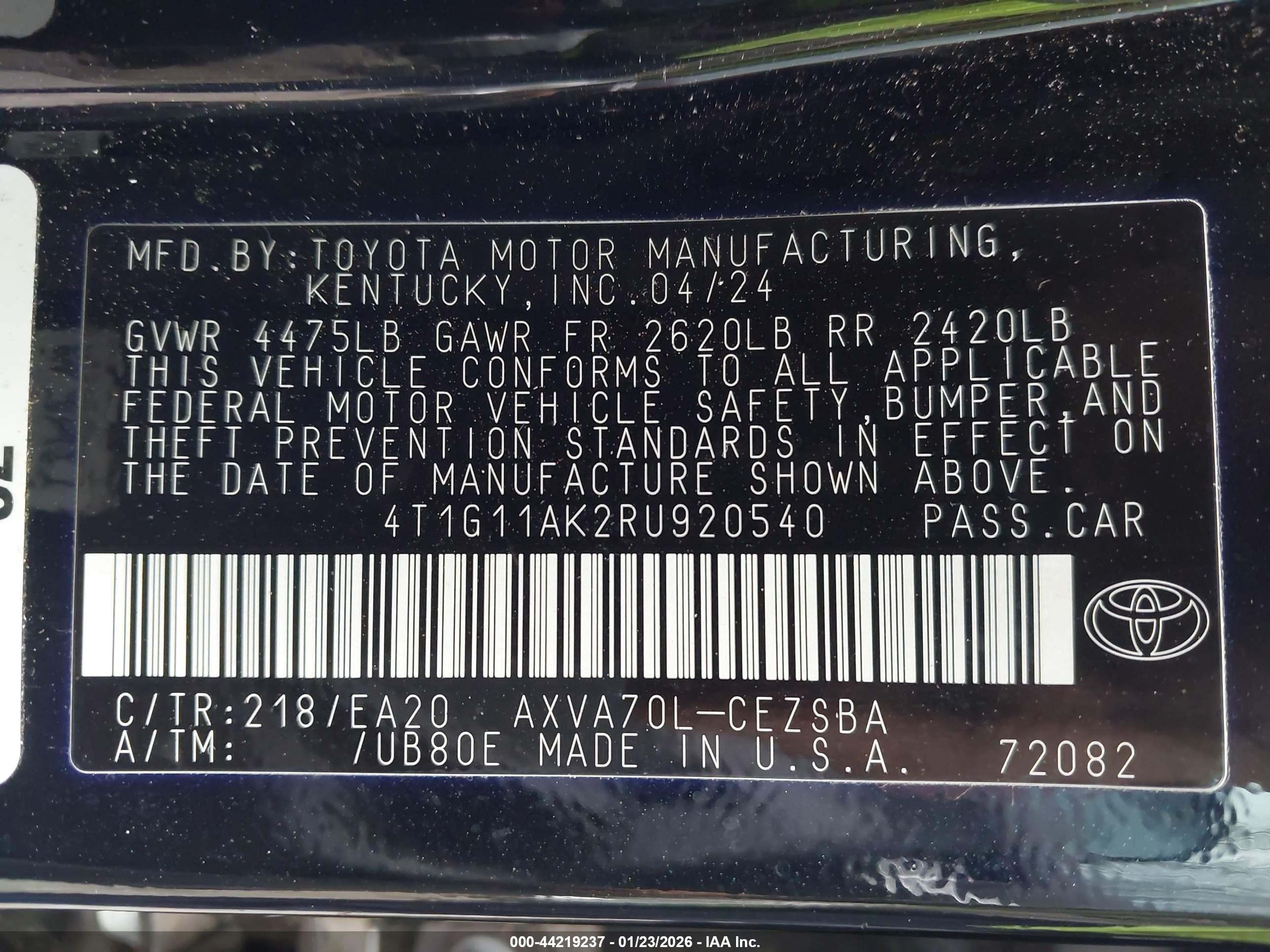 TOYOTA CAMRY image 9