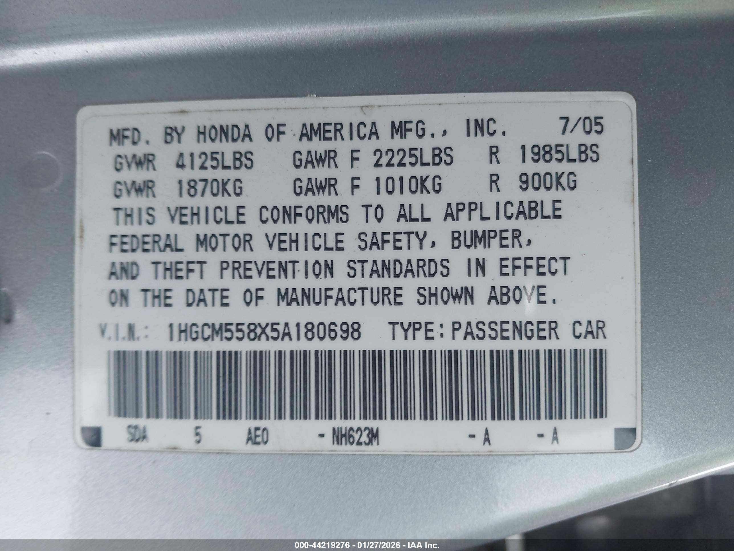 HONDA ACCORD image 9