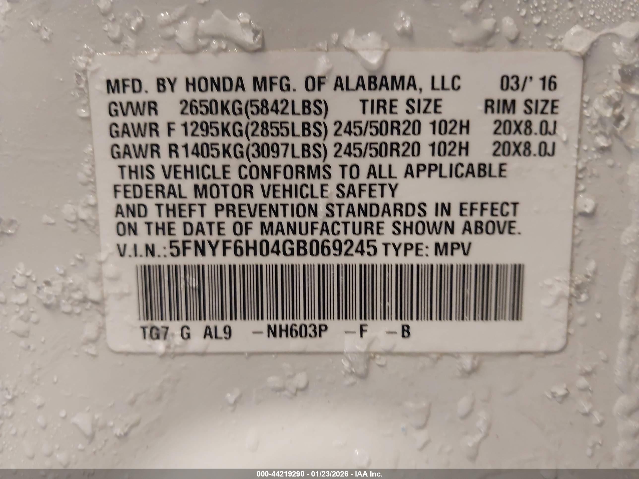 HONDA PILOT image 9