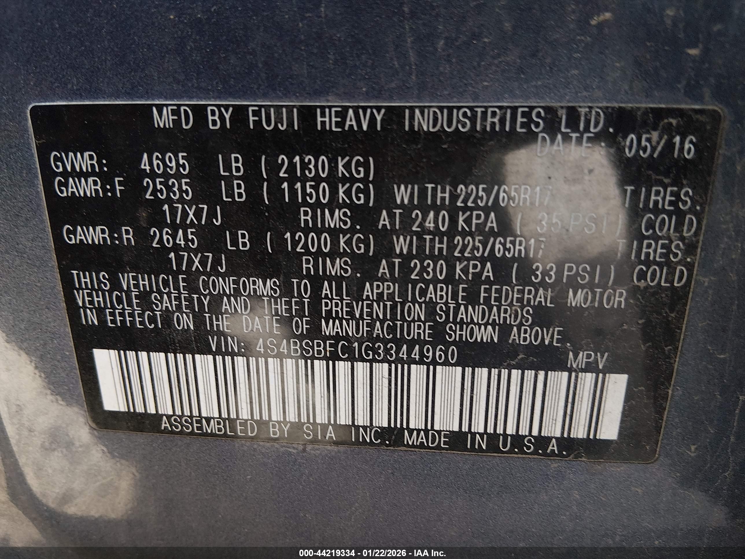 SUBARU OUTBACK image 9