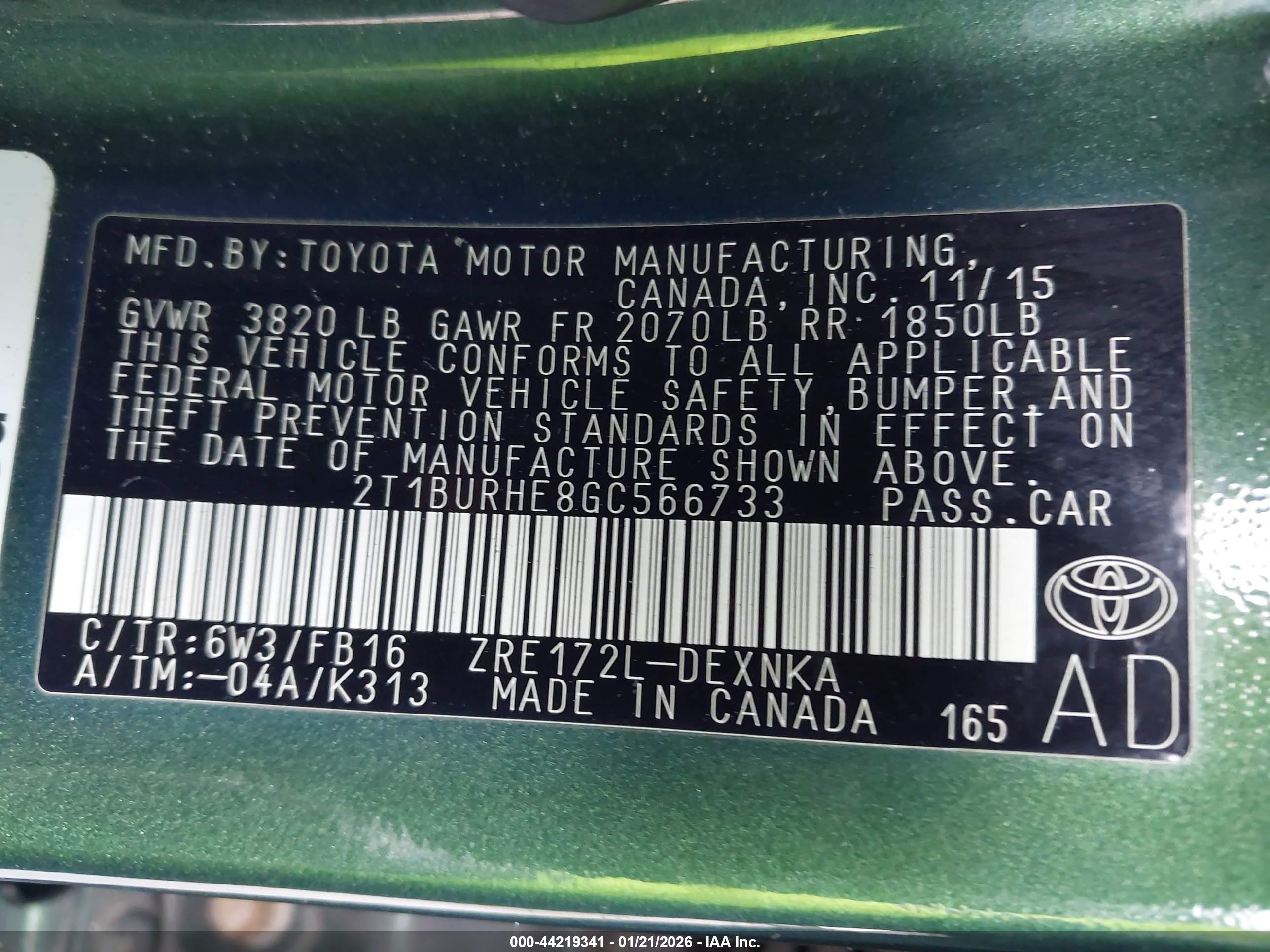 TOYOTA COROLLA image 9