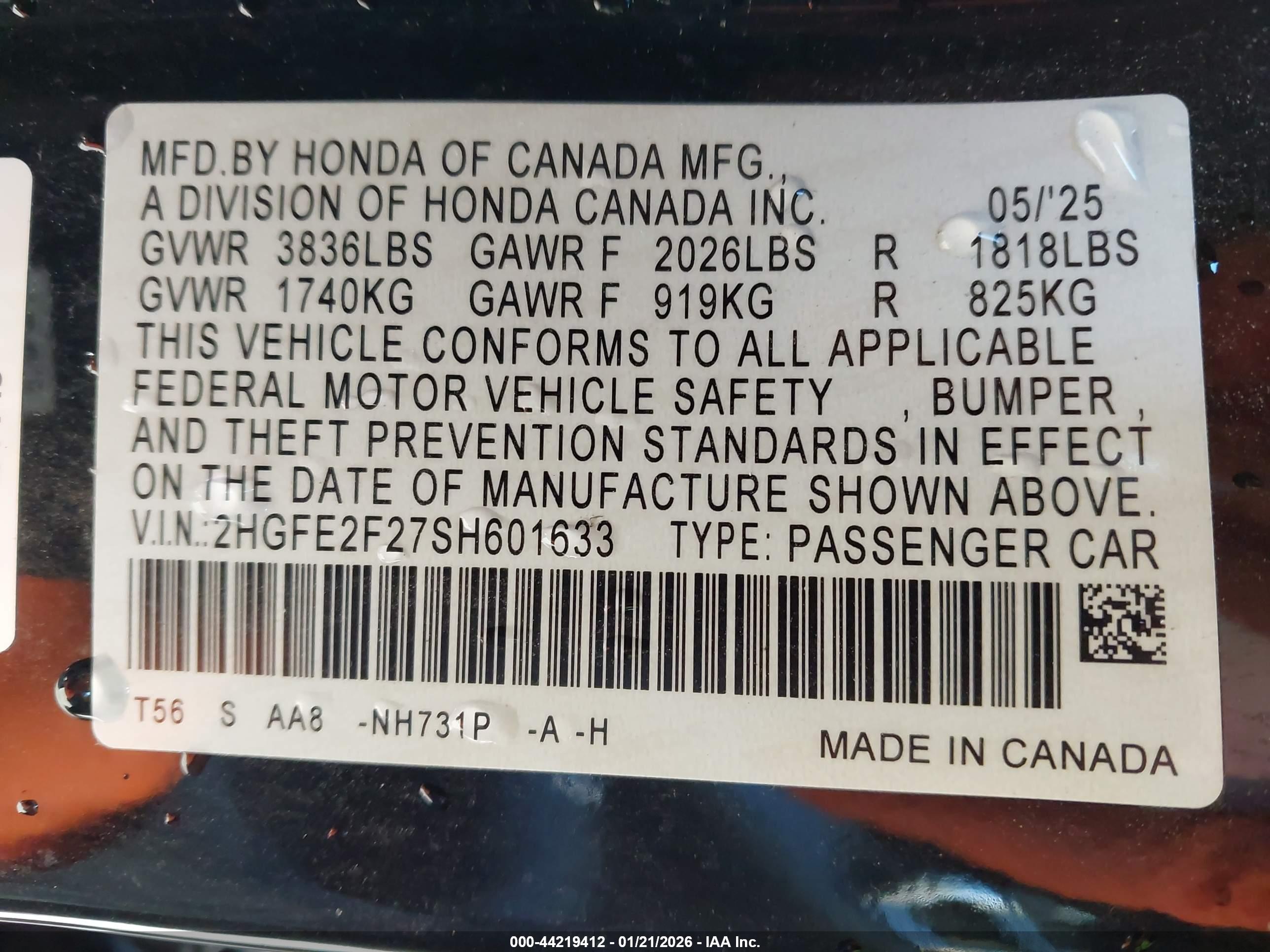 HONDA CIVIC image 9