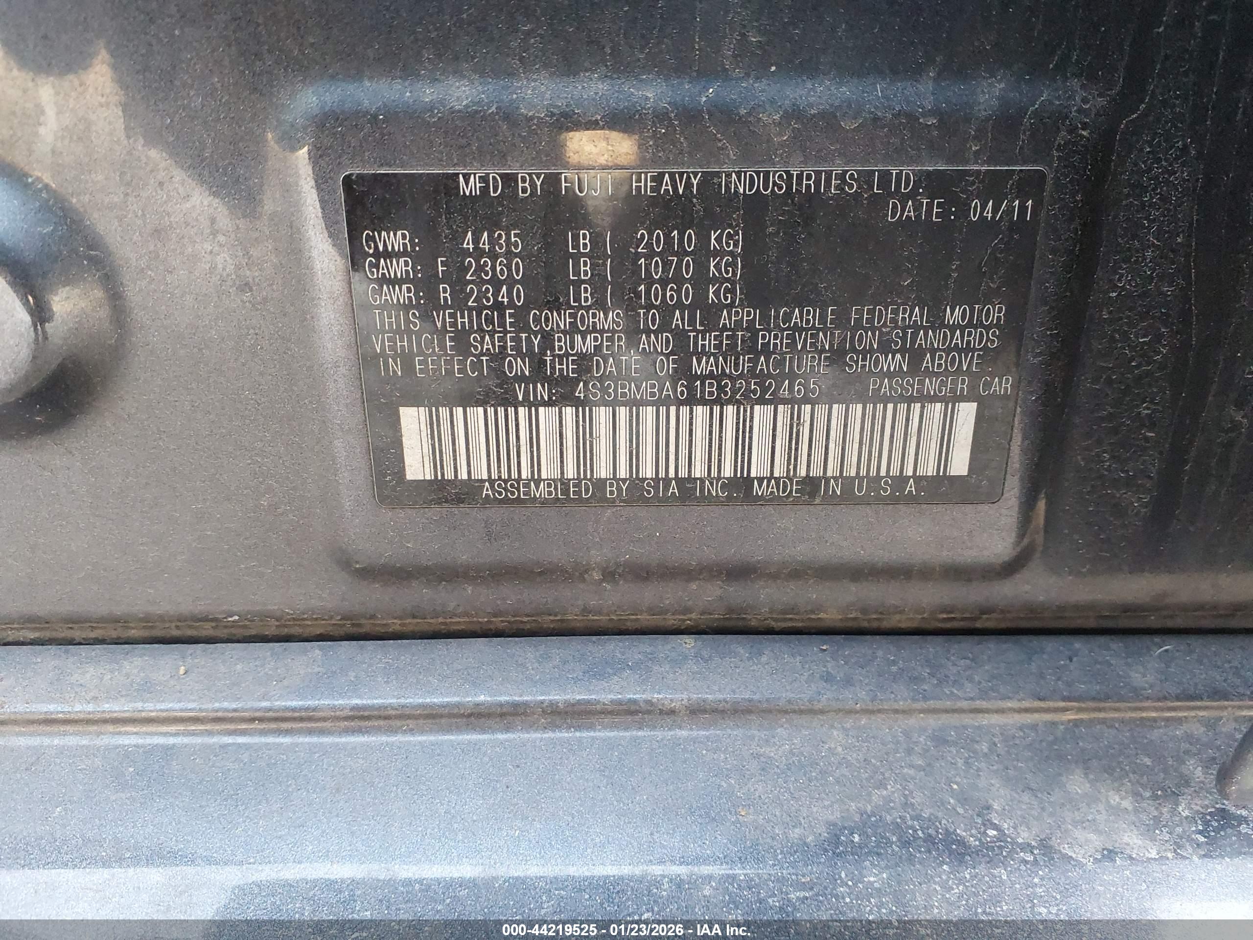 SUBARU LEGACY image 9