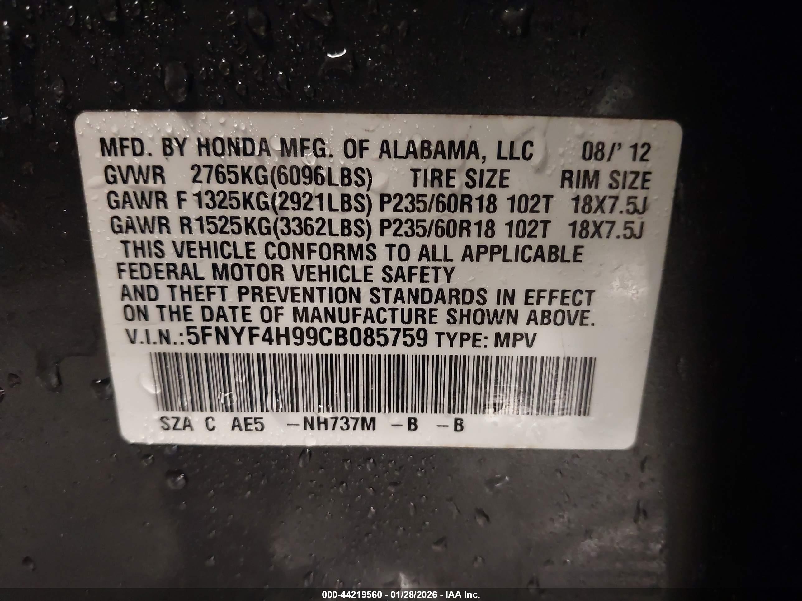 HONDA PILOT image 9
