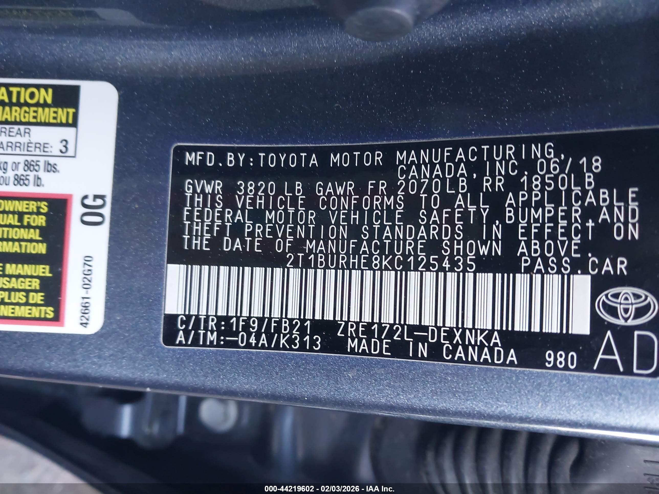 TOYOTA COROLLA image 9