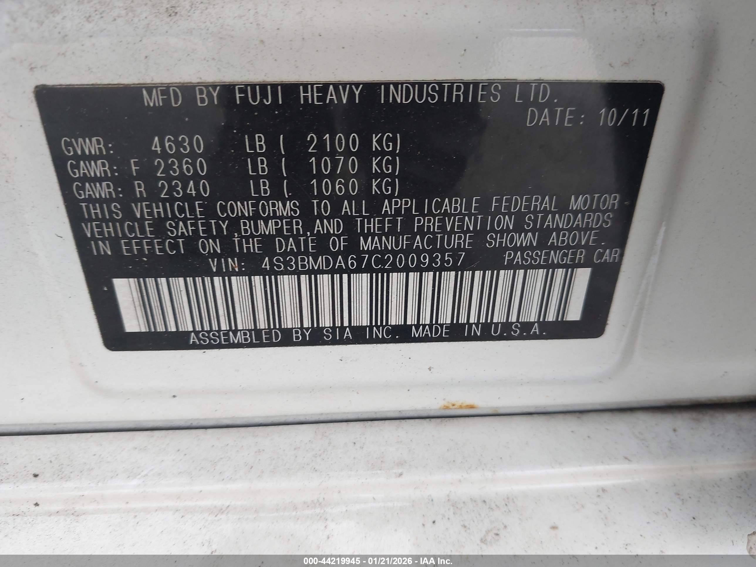 SUBARU LEGACY image 9