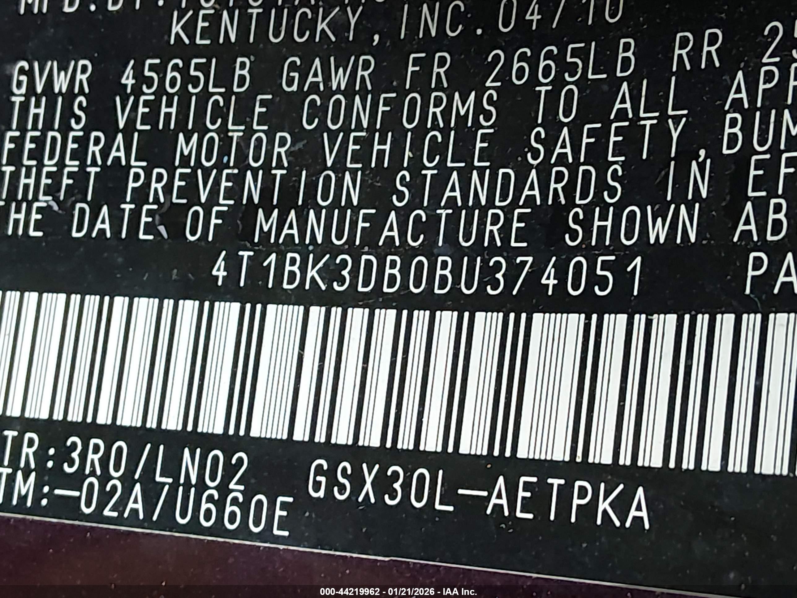TOYOTA AVALON image 9