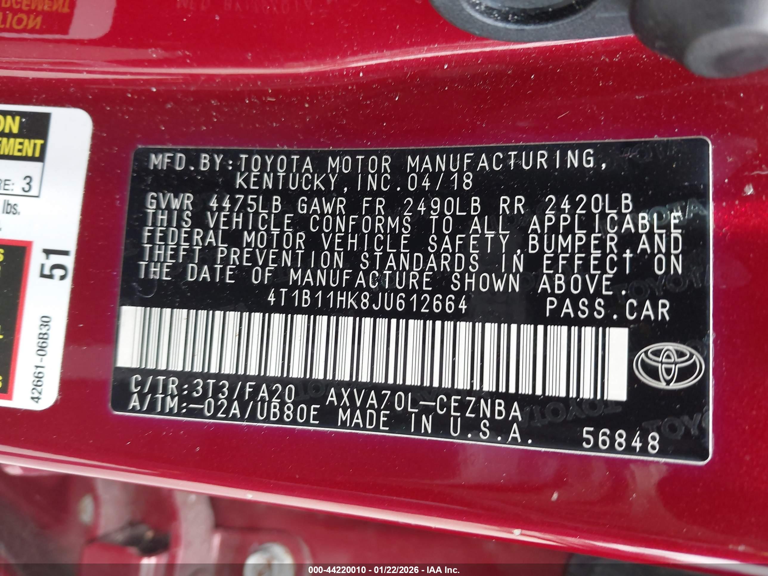 TOYOTA CAMRY image 9