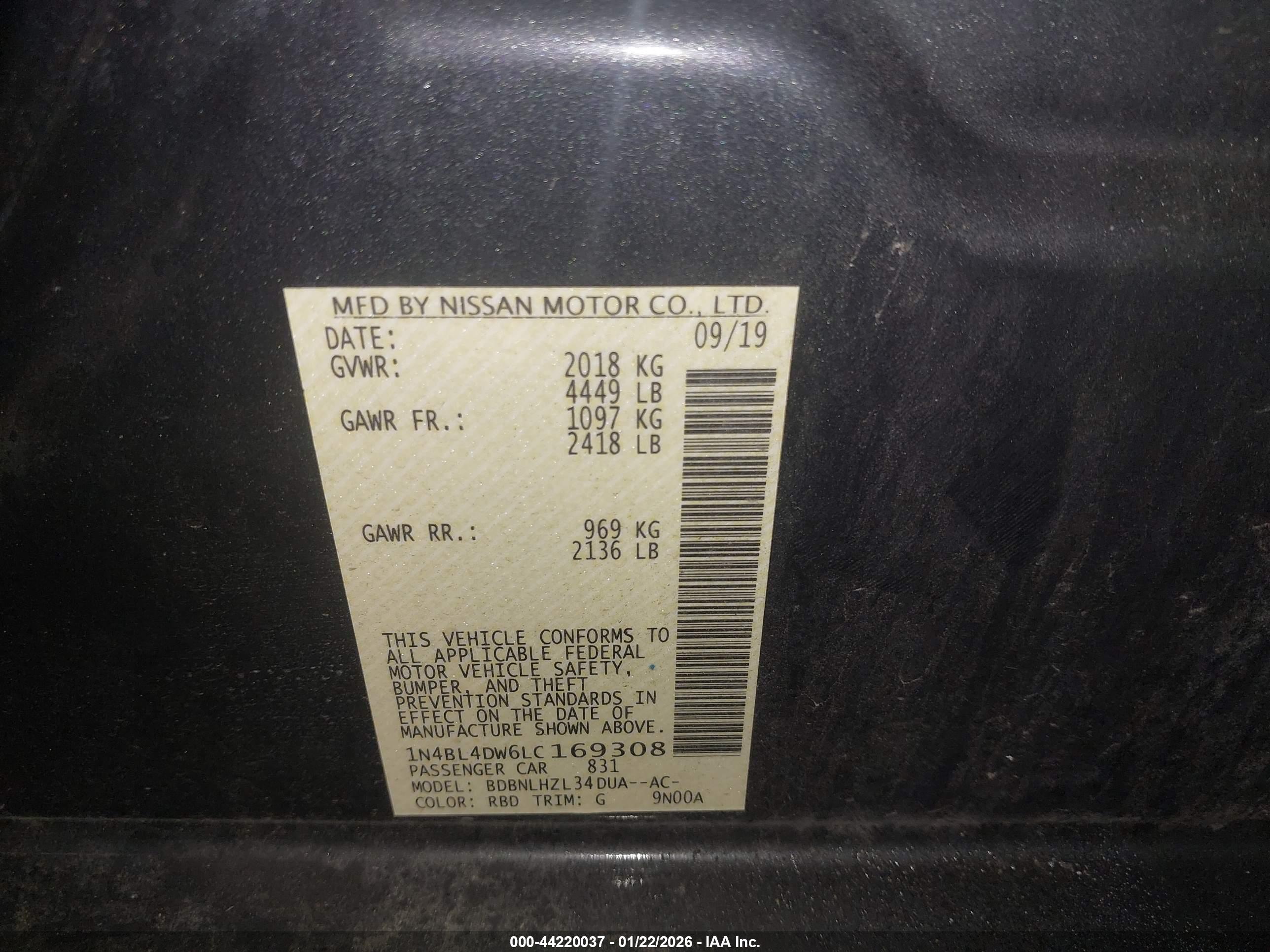 NISSAN ALTIMA image 9