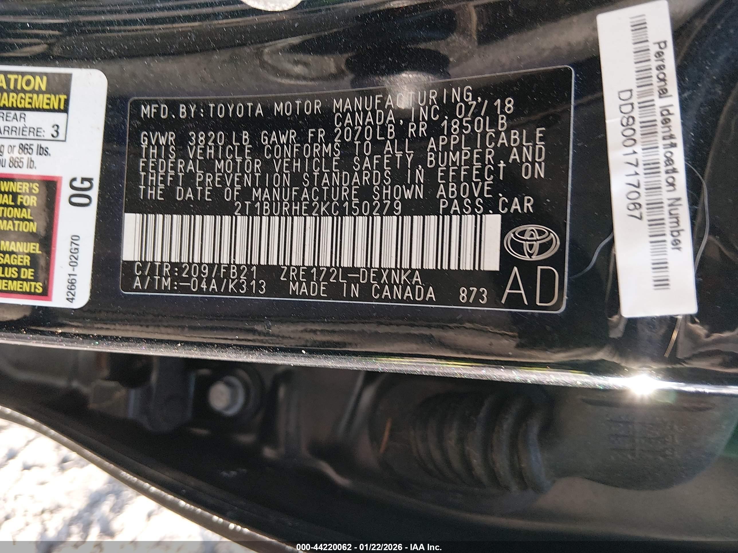 TOYOTA COROLLA image 9