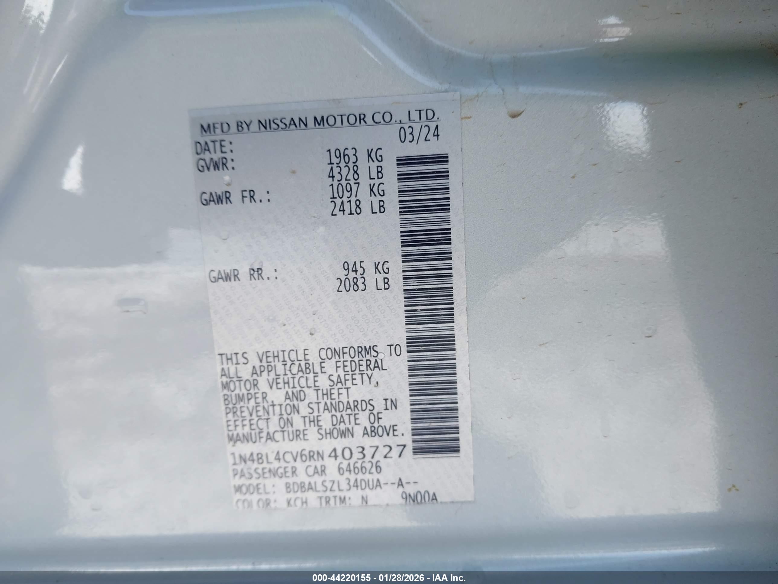 NISSAN ALTIMA image 9