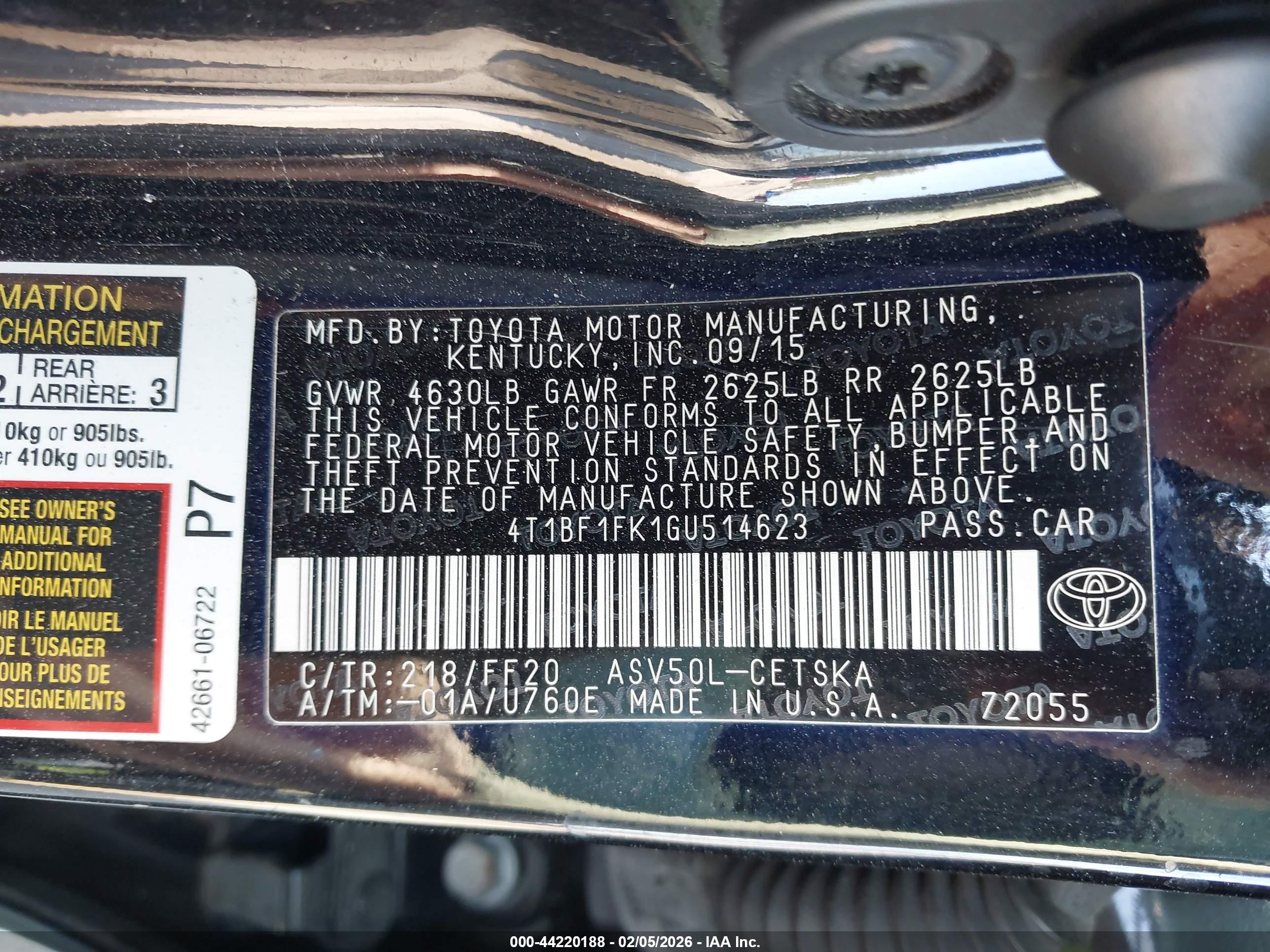 TOYOTA CAMRY image 9