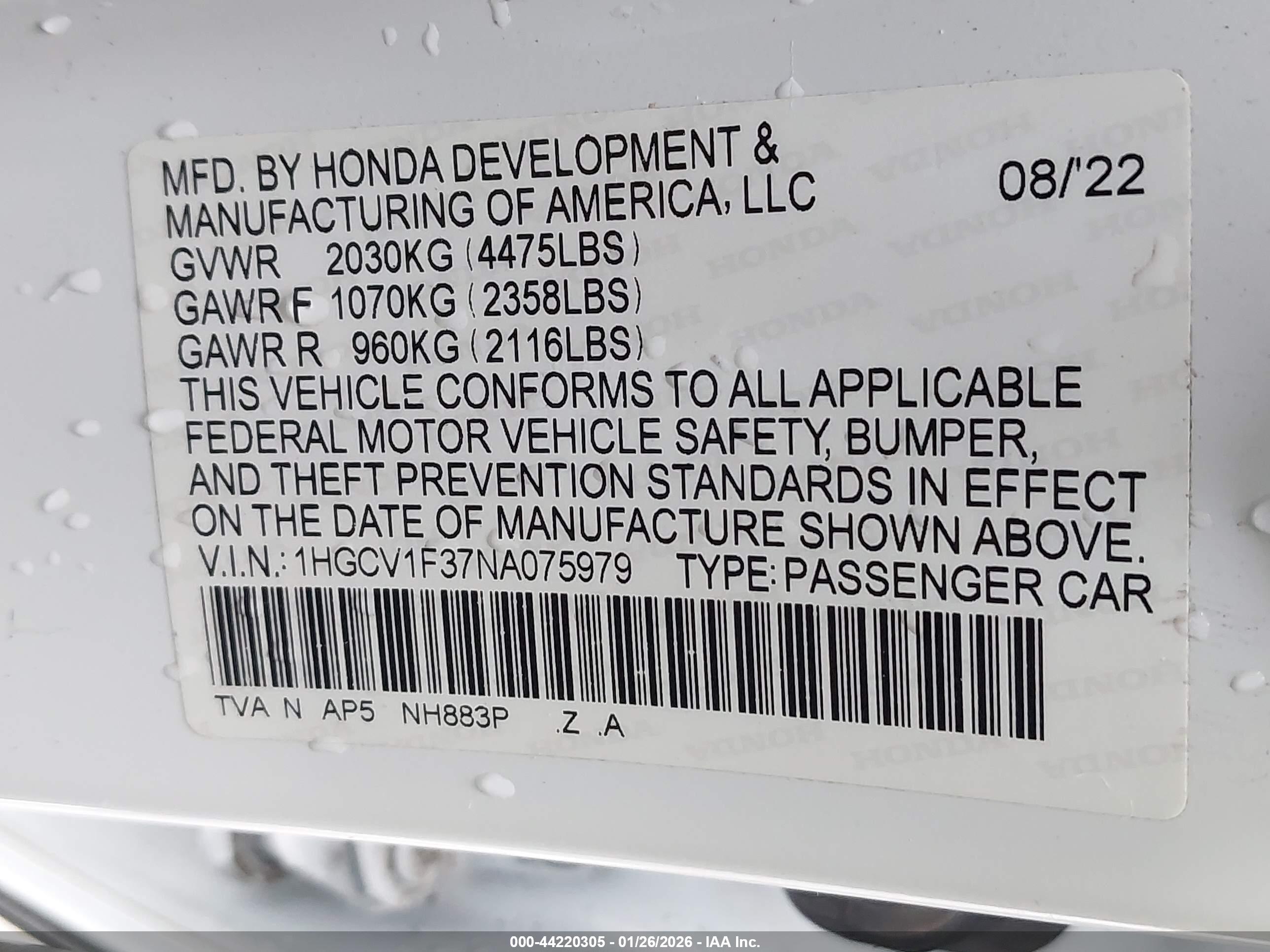 HONDA ACCORD image 9