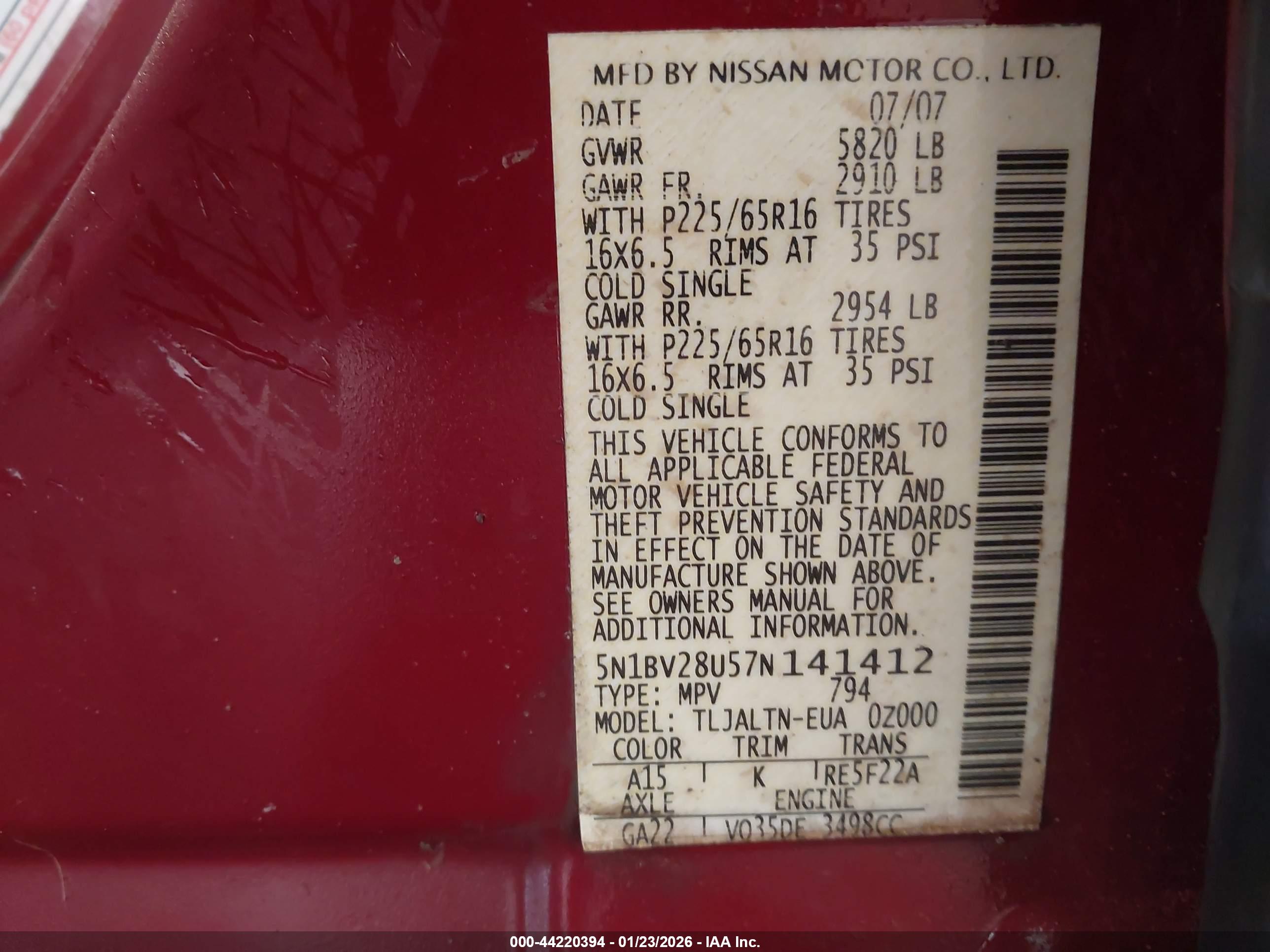 NISSAN QUEST image 9