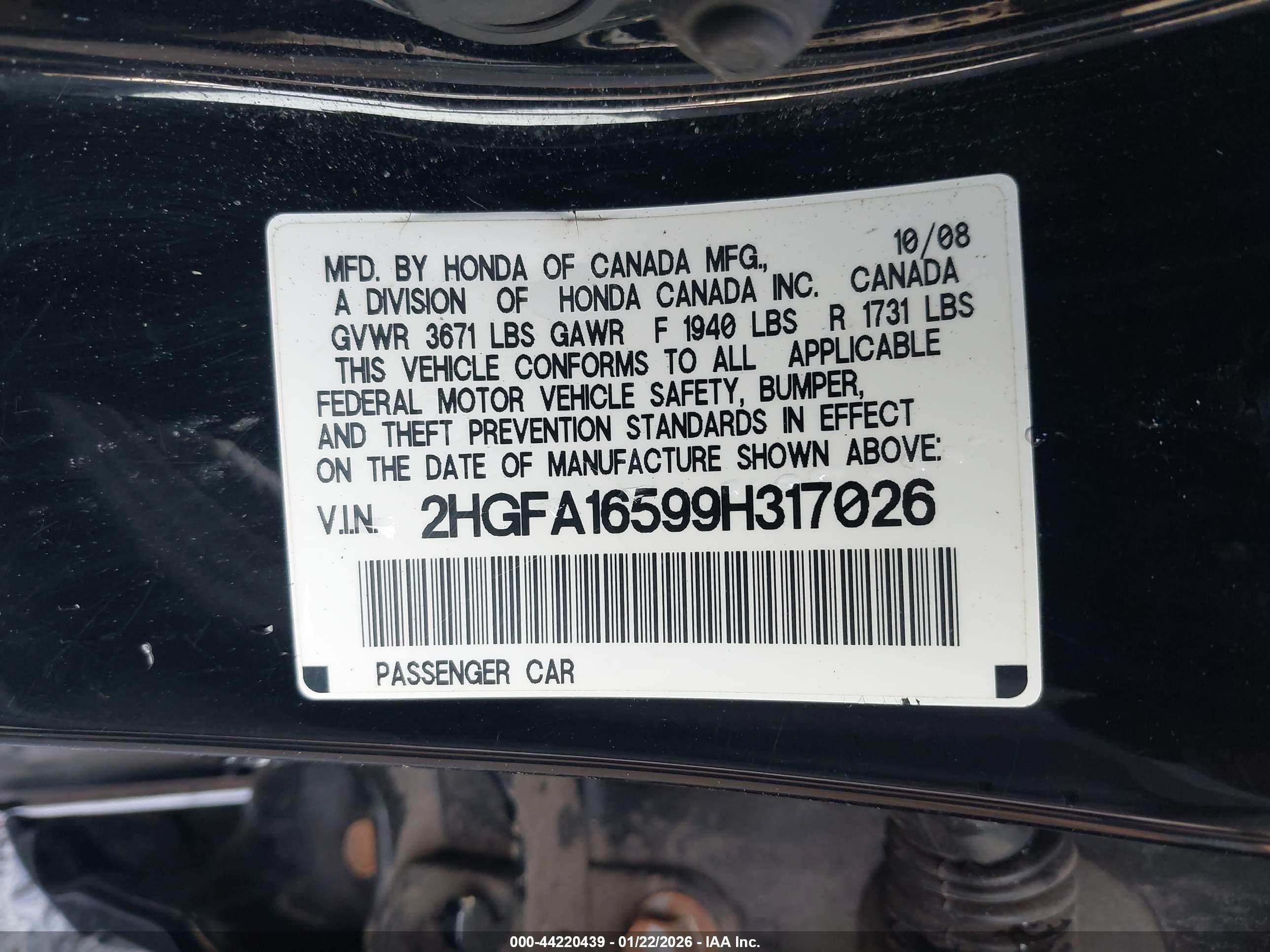HONDA CIVIC image 9
