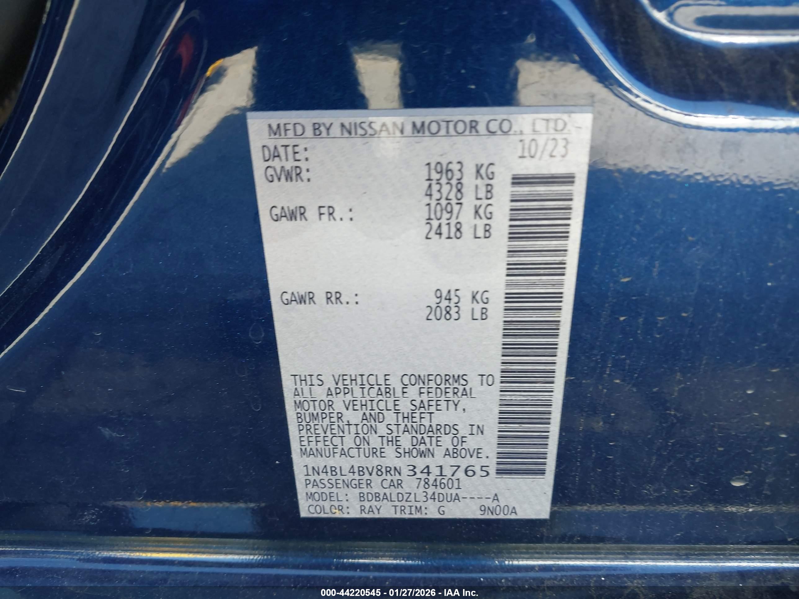 NISSAN ALTIMA image 9