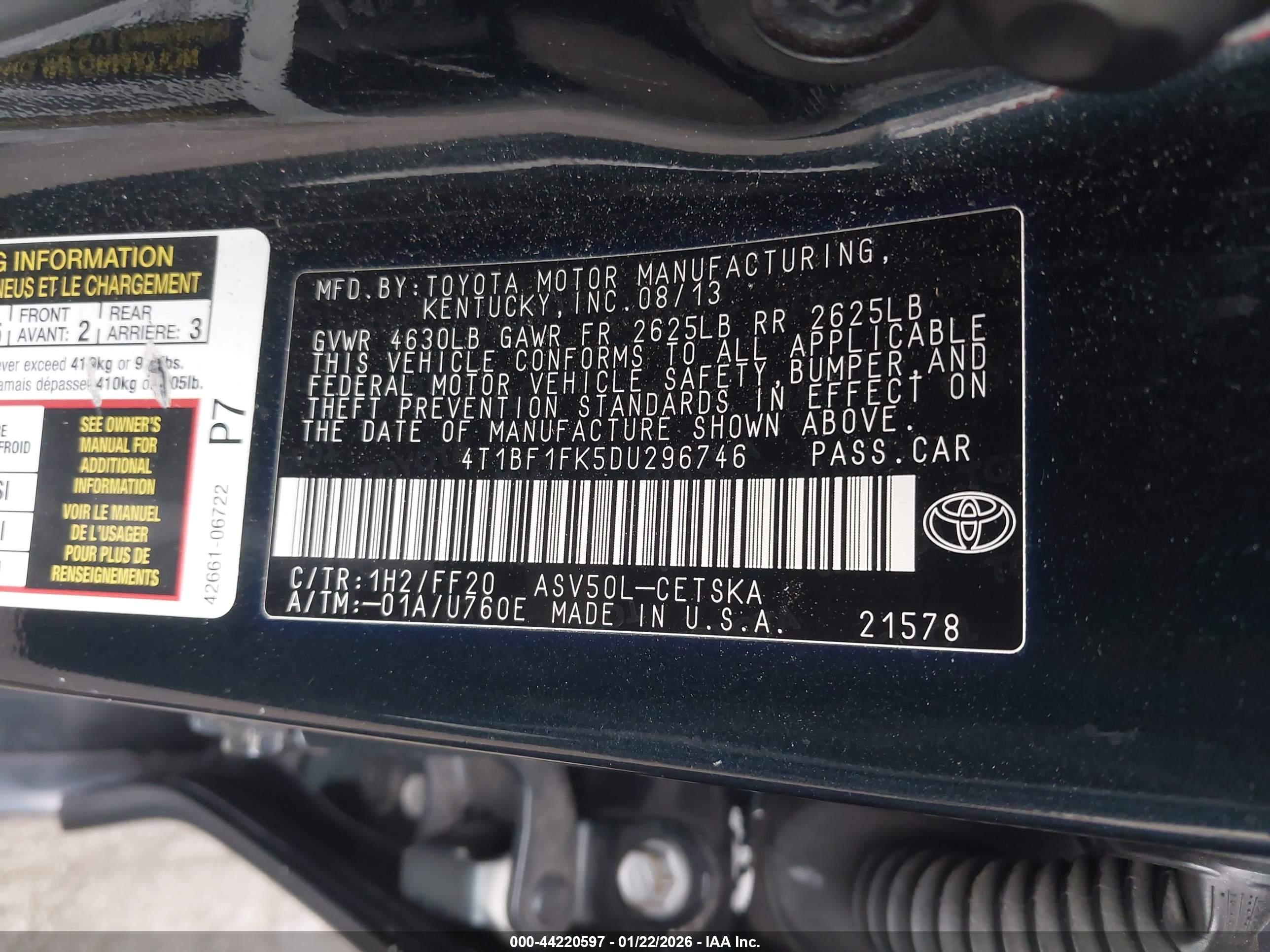 TOYOTA CAMRY image 9